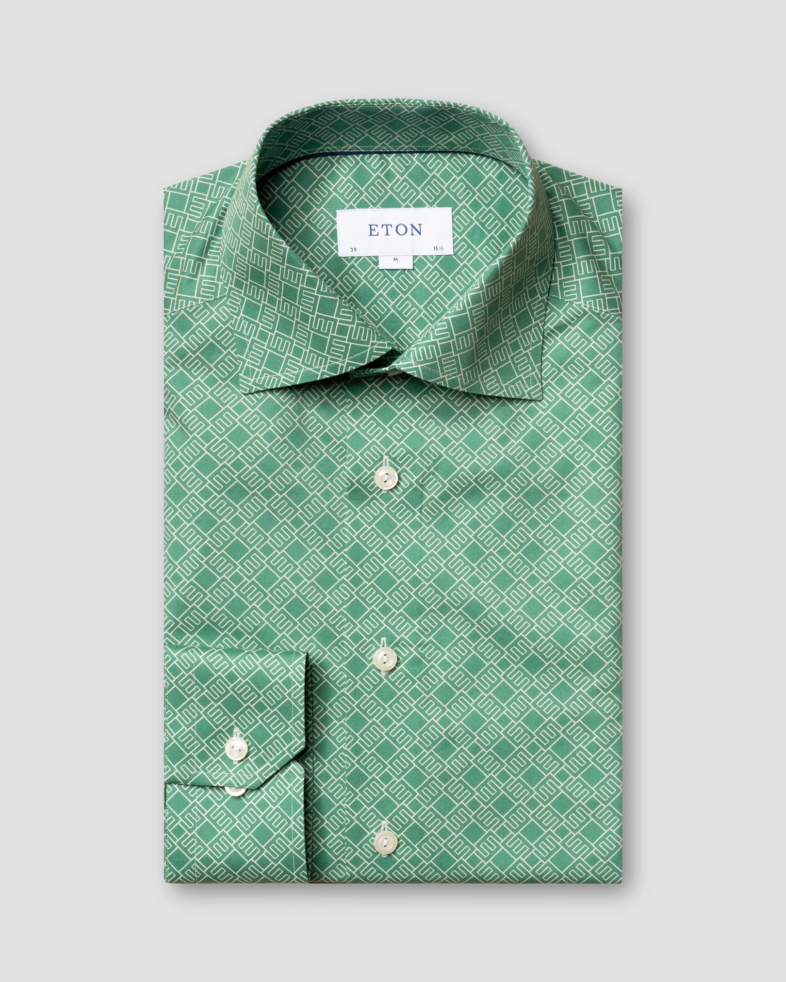 Eton - jade green double e logo shirt