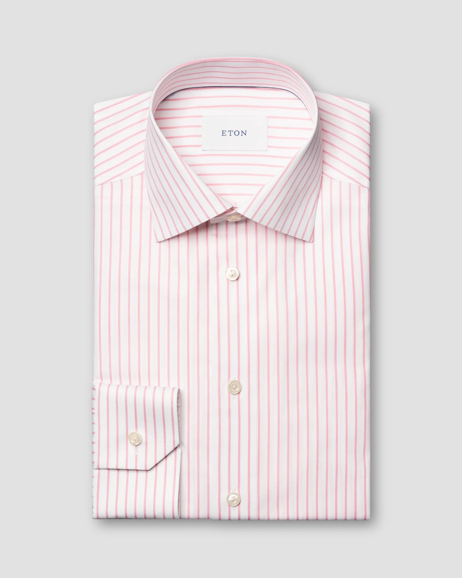 Eton - pink striped signature twill shirt 261