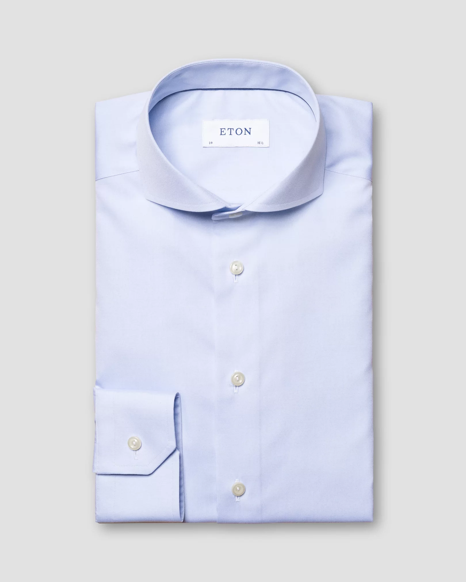 Light Blue Poplin Shirt - Extreme Cut Away