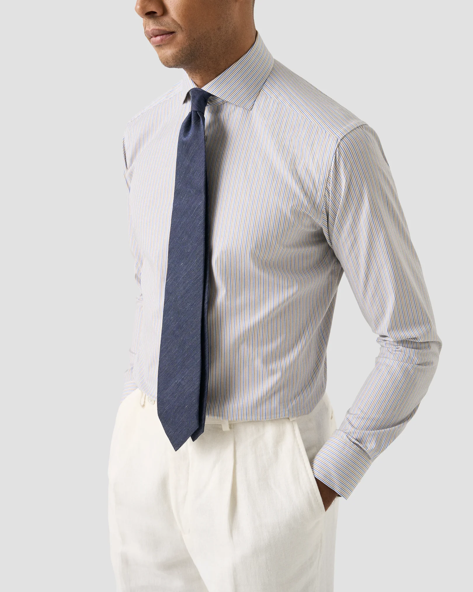 Eton - multi striped breeze poplin shirt 261