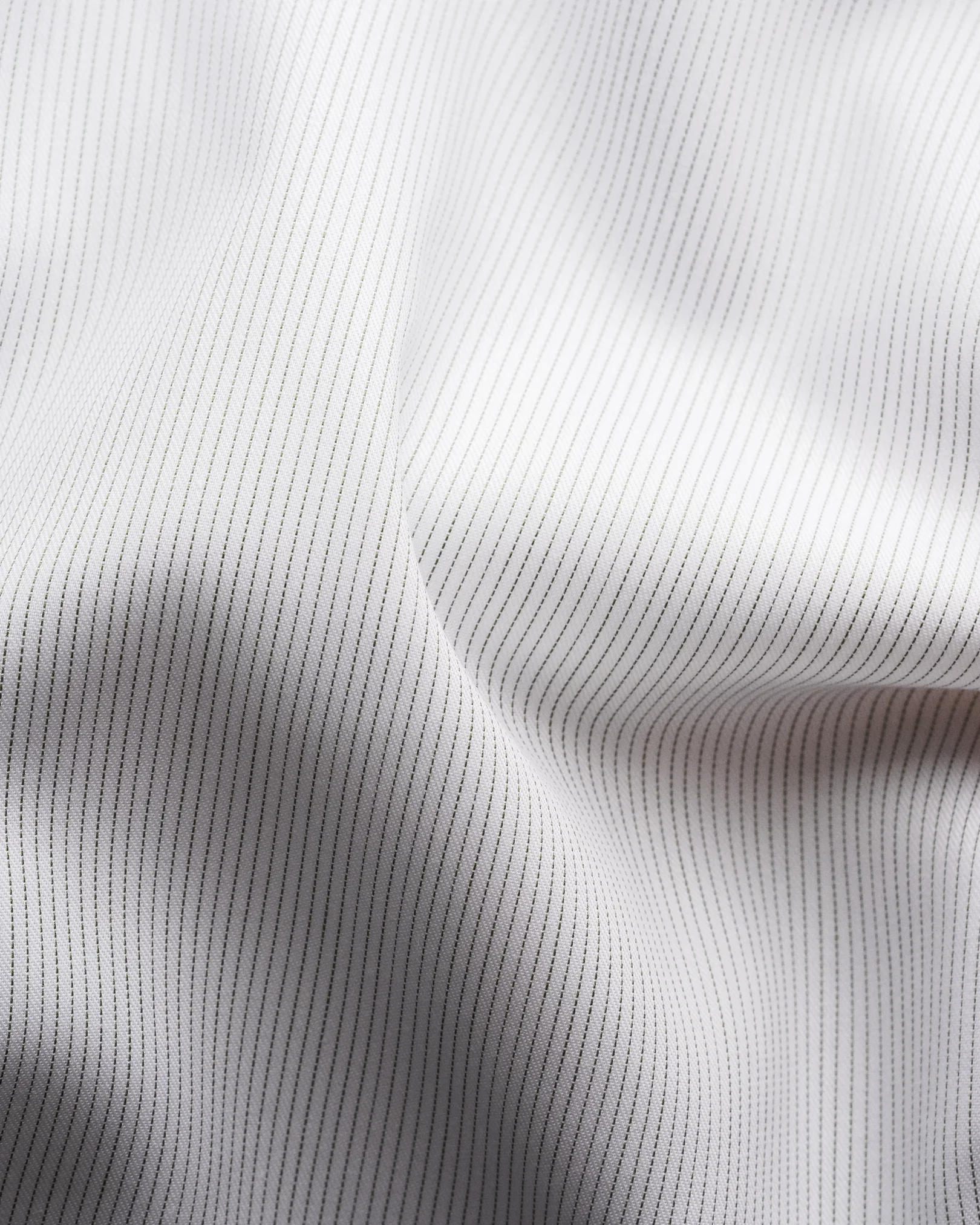 Eton - light green twill hairline shirt