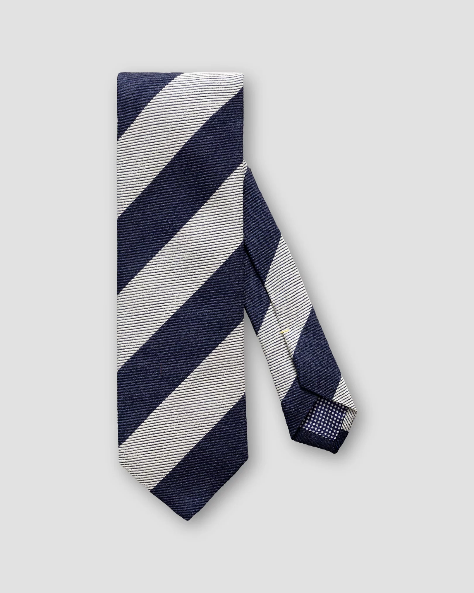 Eton - grey blue bold striped tie
