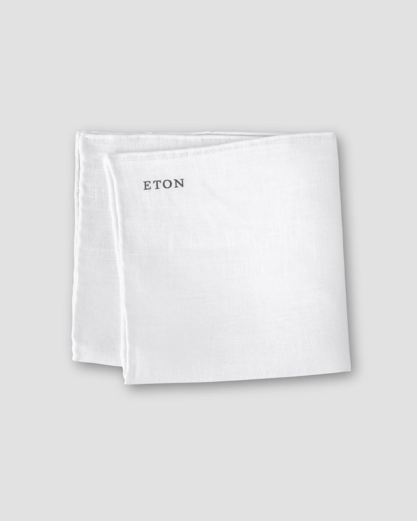 Eton - White Linen Pocket Square