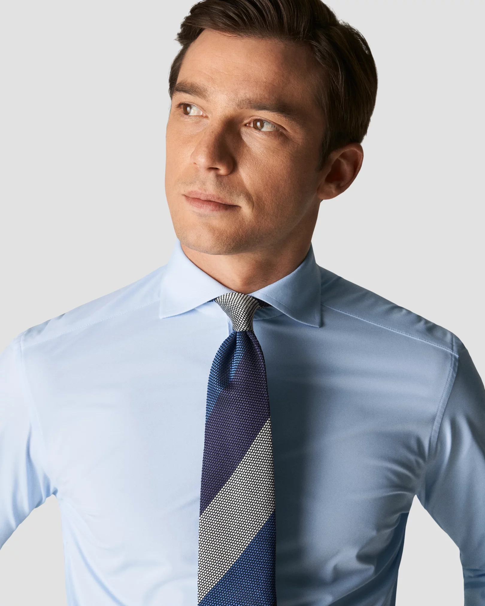 Eton - Light Blue Four-Way Stretch Shirt