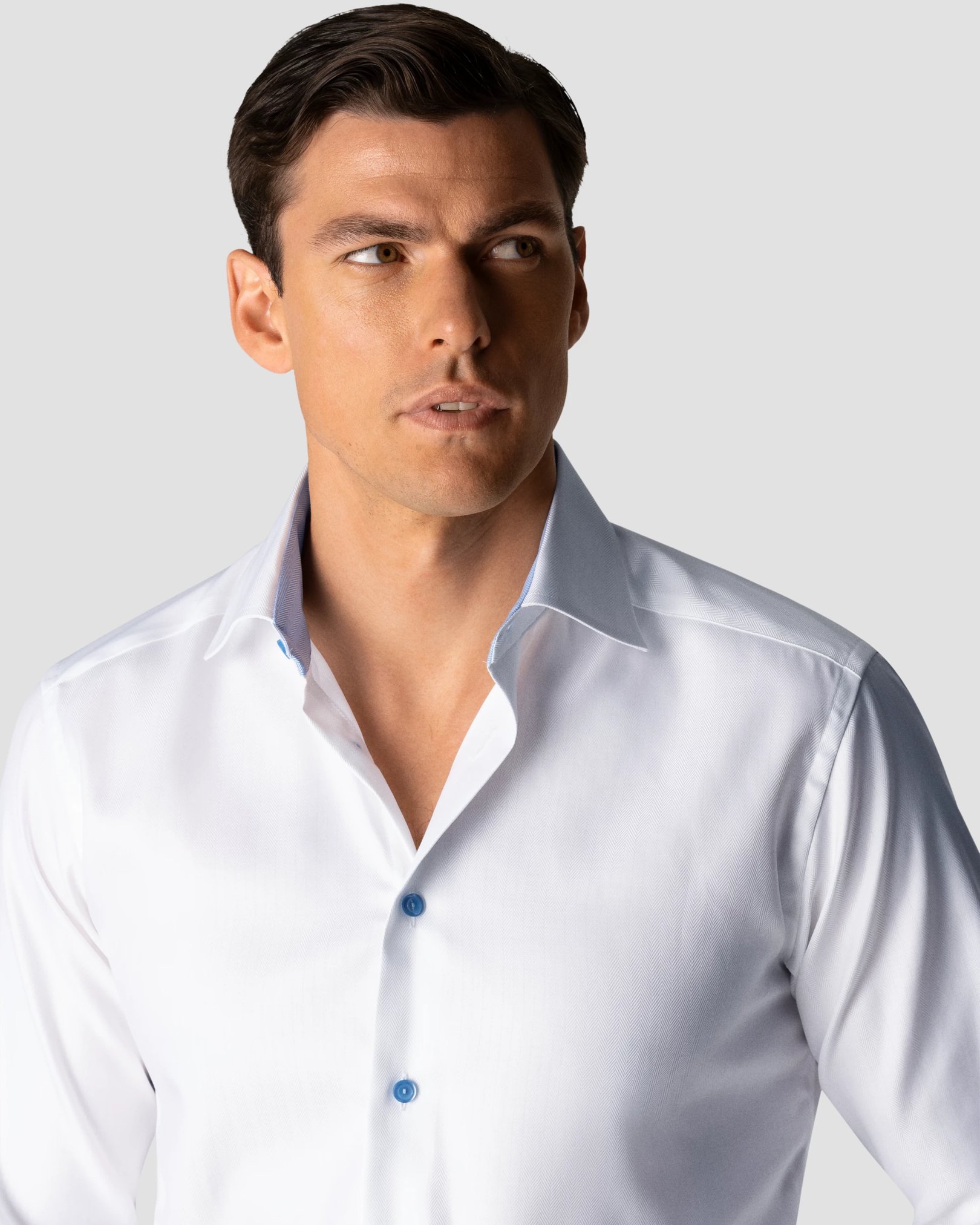 Eton - white signature twill cut ss