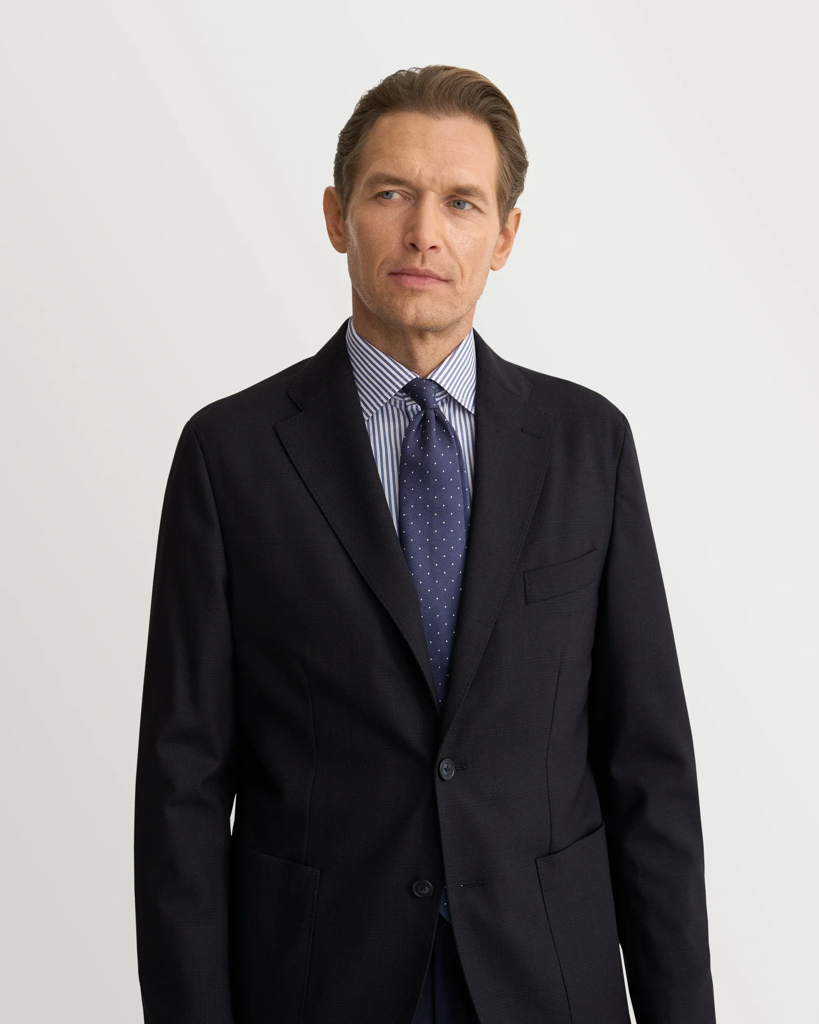 Eton - mid blue bengal striped signature twill shirt 263
