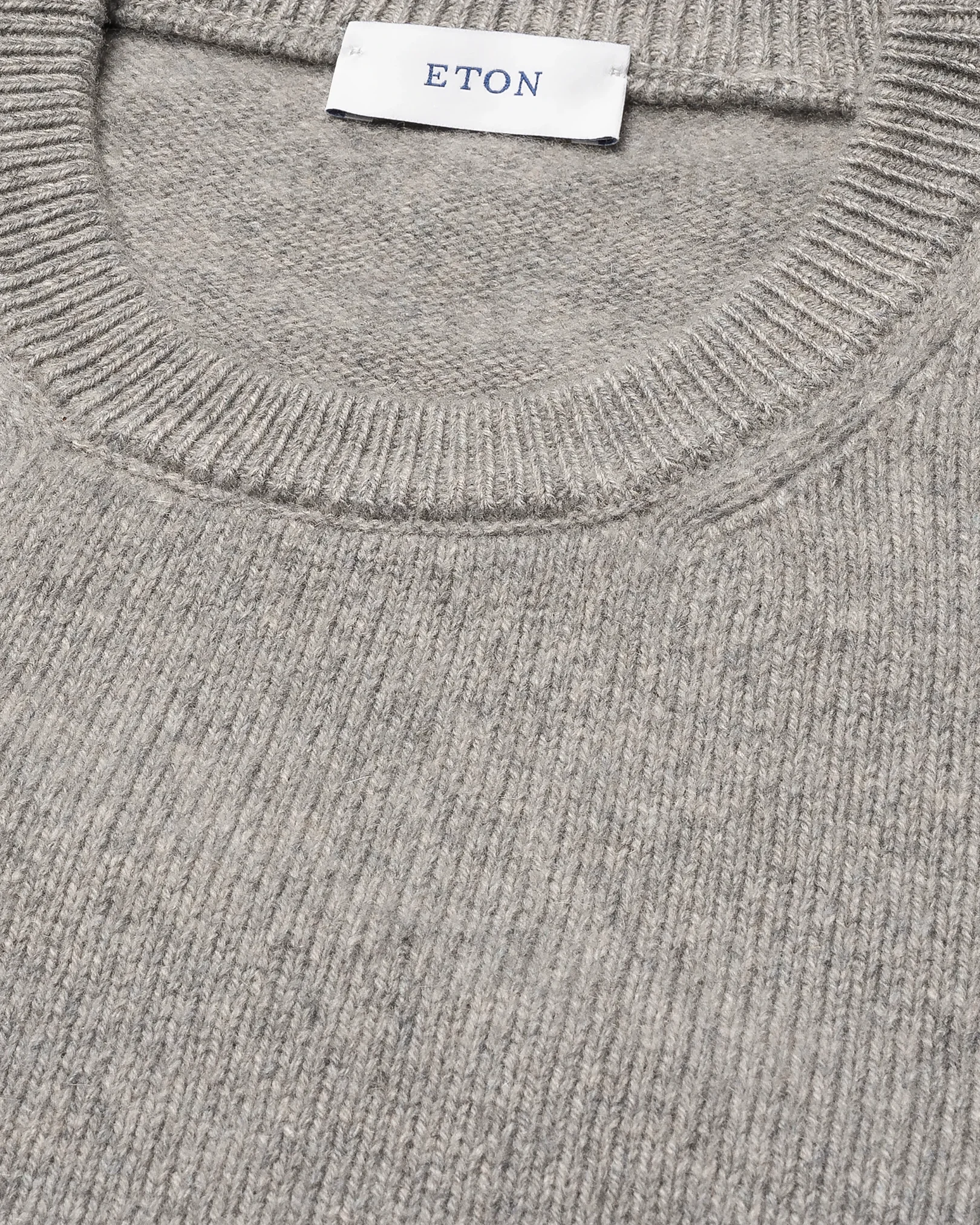 Eton - light grey cashmere knit crew neck
