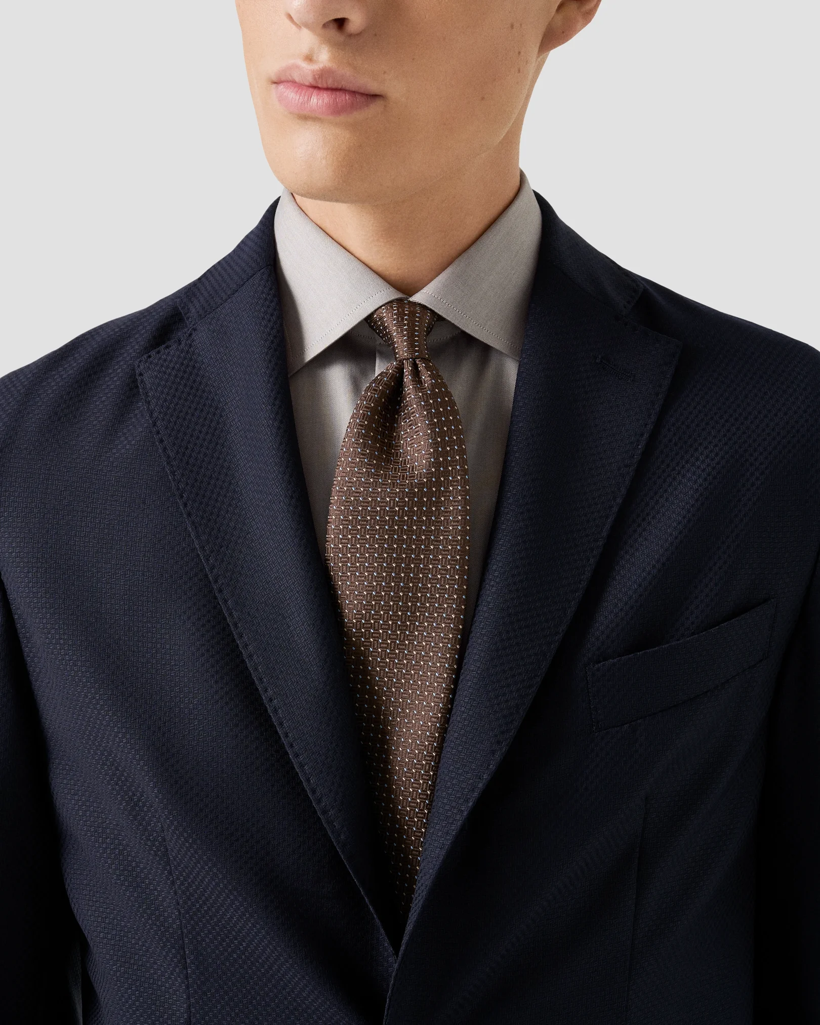 Eton - solid brown signature twill shirt