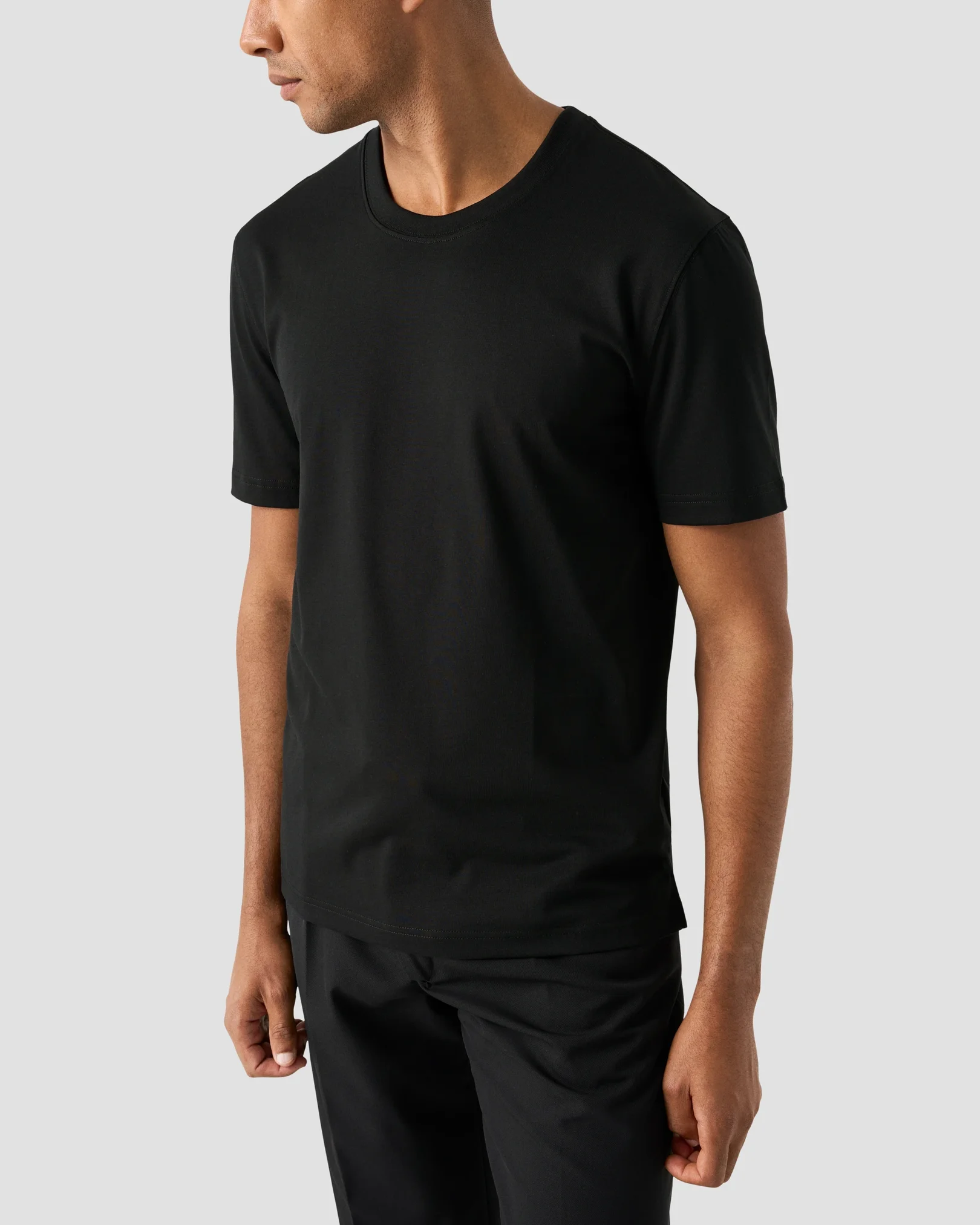 Eton - black cotton t shirt