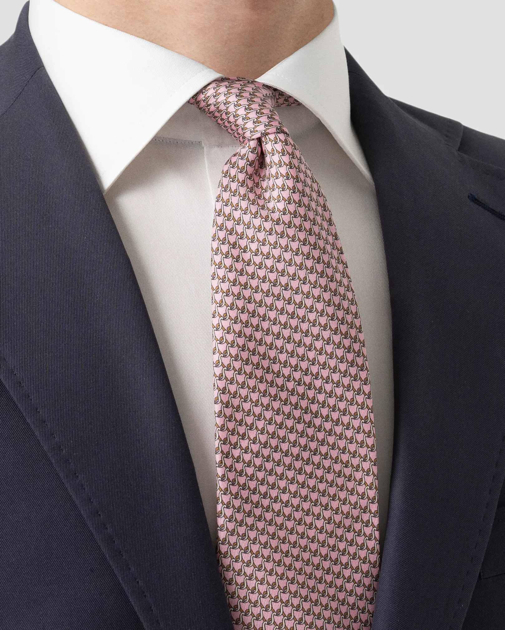 Eton - pink silk twill tie