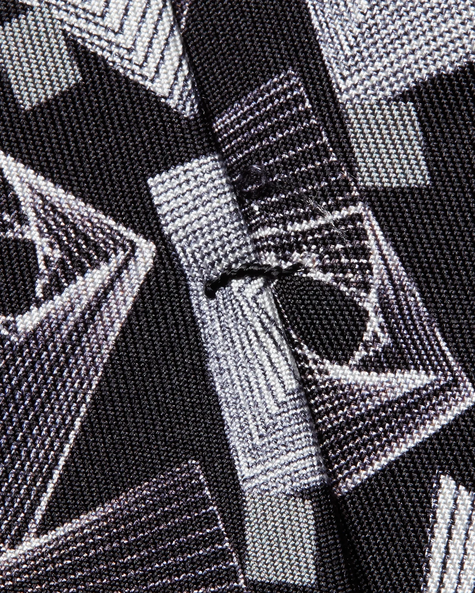 Eton - true black geometric print retrofuture silk tie