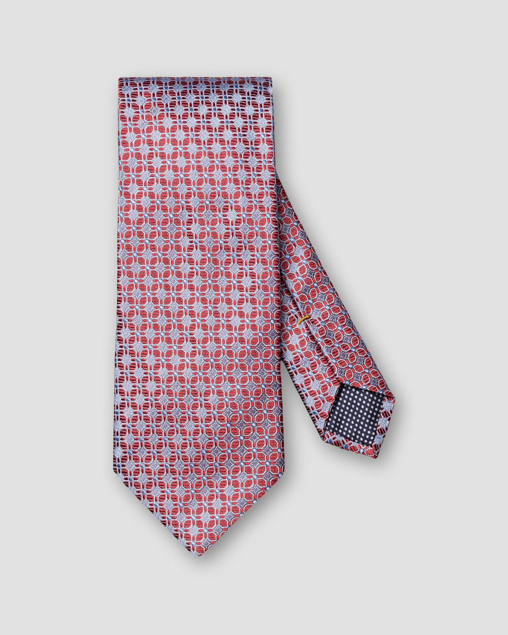 Eton - red medallion woven silk tie