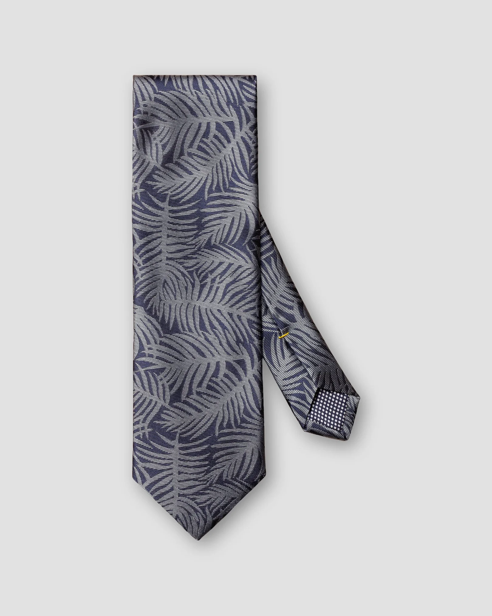Eton - navy blue palm leaf silk tie