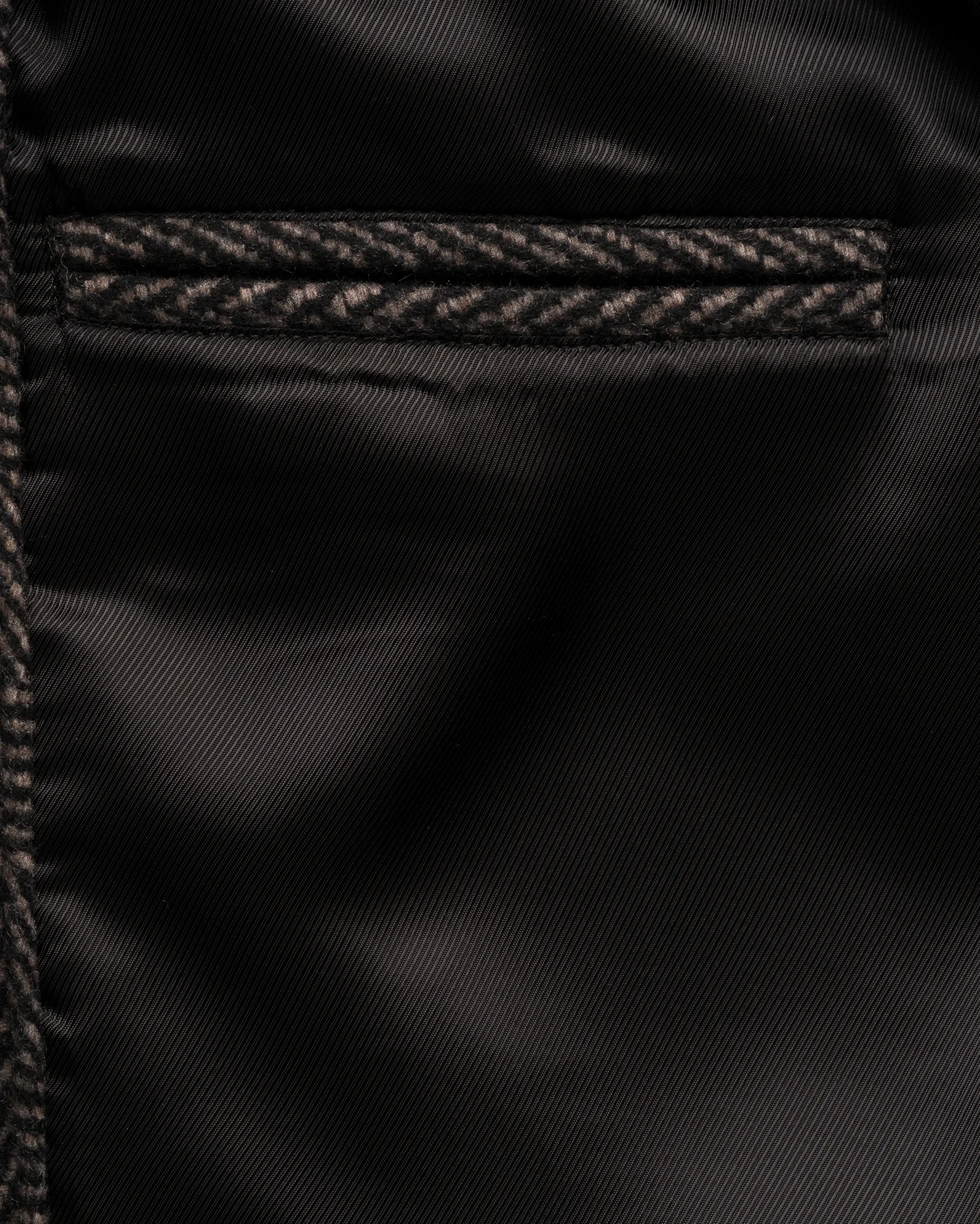Eton - dark brown wool cashmere herringbone raglan coat