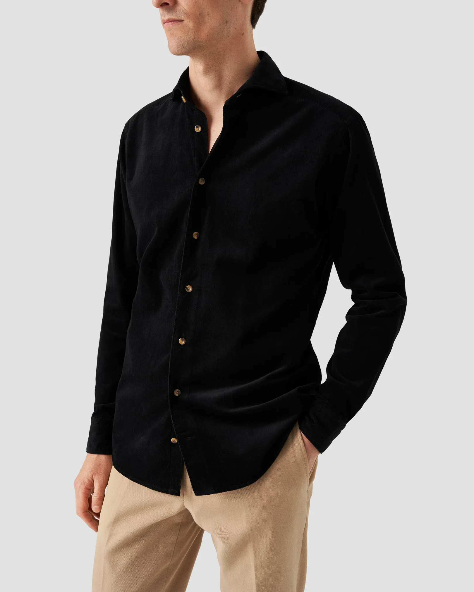 Eton - black corduroy