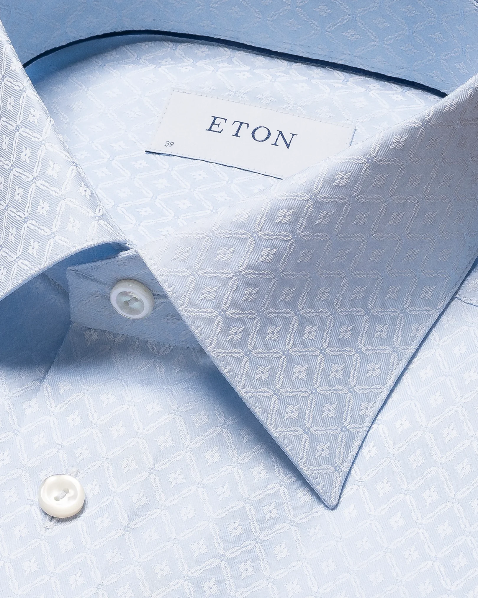 Eton - light blue marilyn jacquard moderate cut away