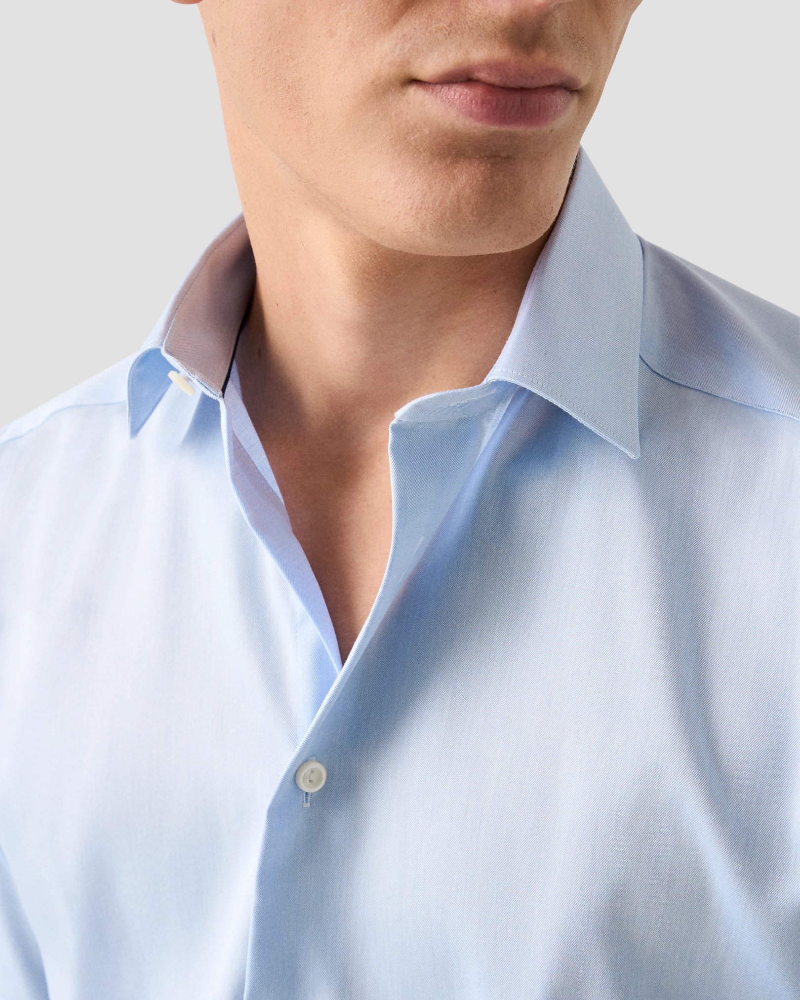 Eton - Light Blue Signature Twill Shirt - Pointed