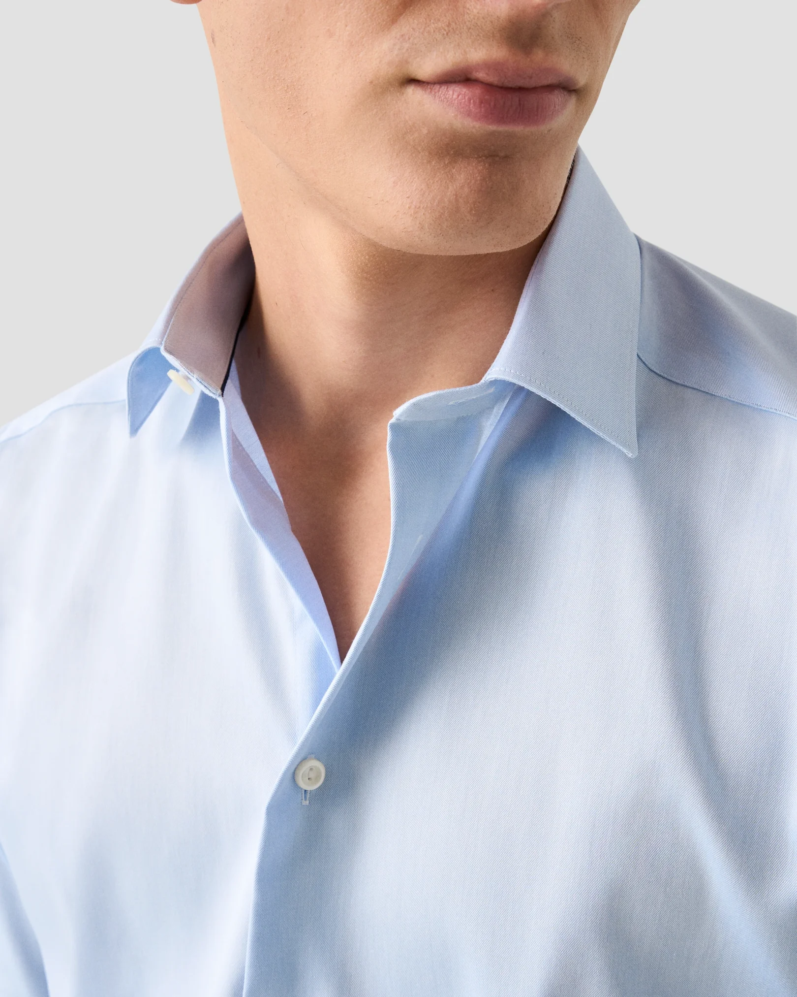 Eton - Light Blue Signature Twill Shirt - Pointed
