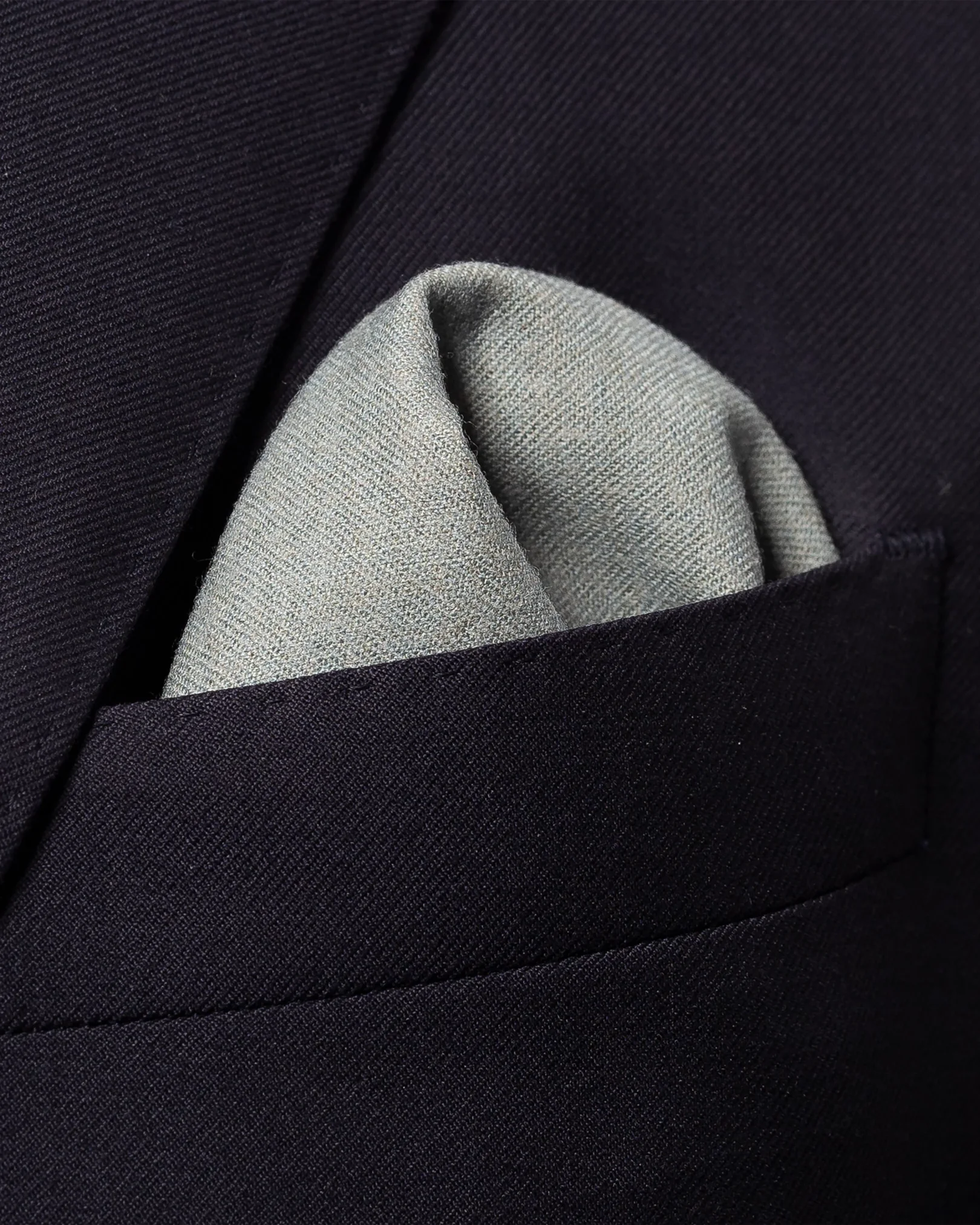 Eton - greyish blue wool pocket square