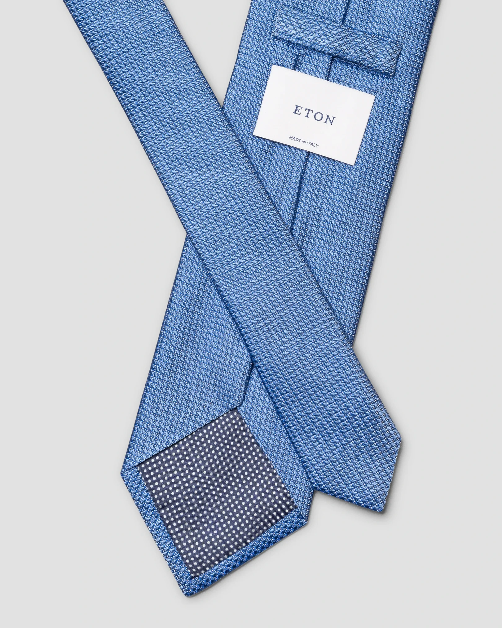 Eton - pin dot woven silk tie