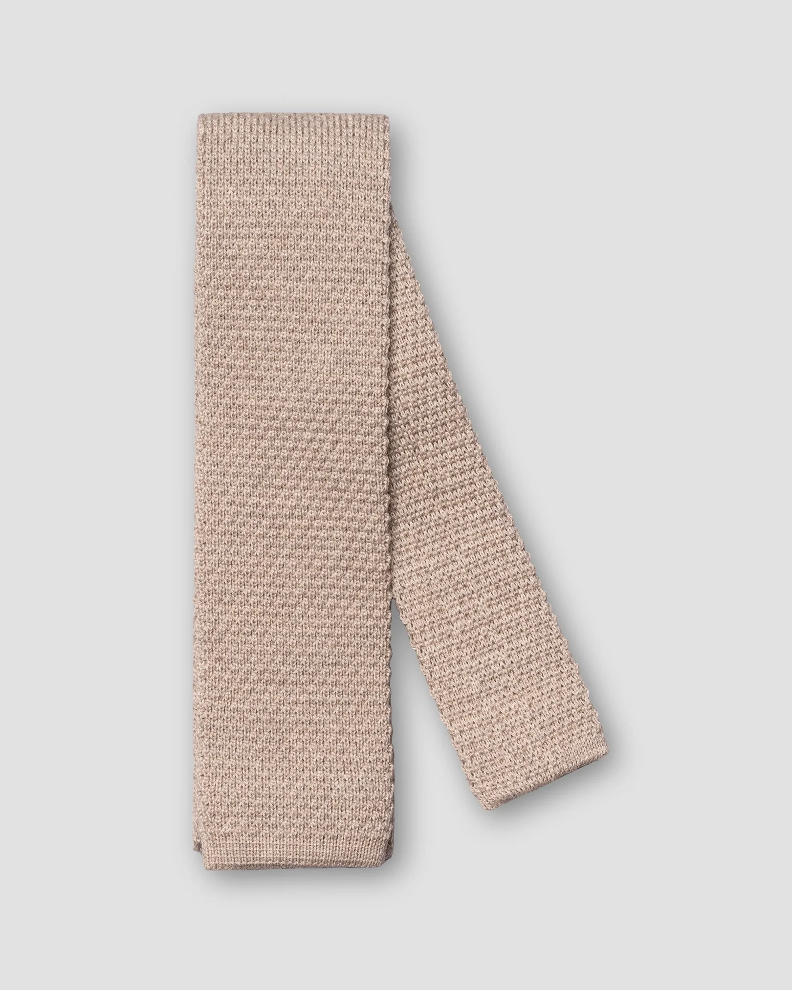 Eton - knit wool tie beige knit wool tie