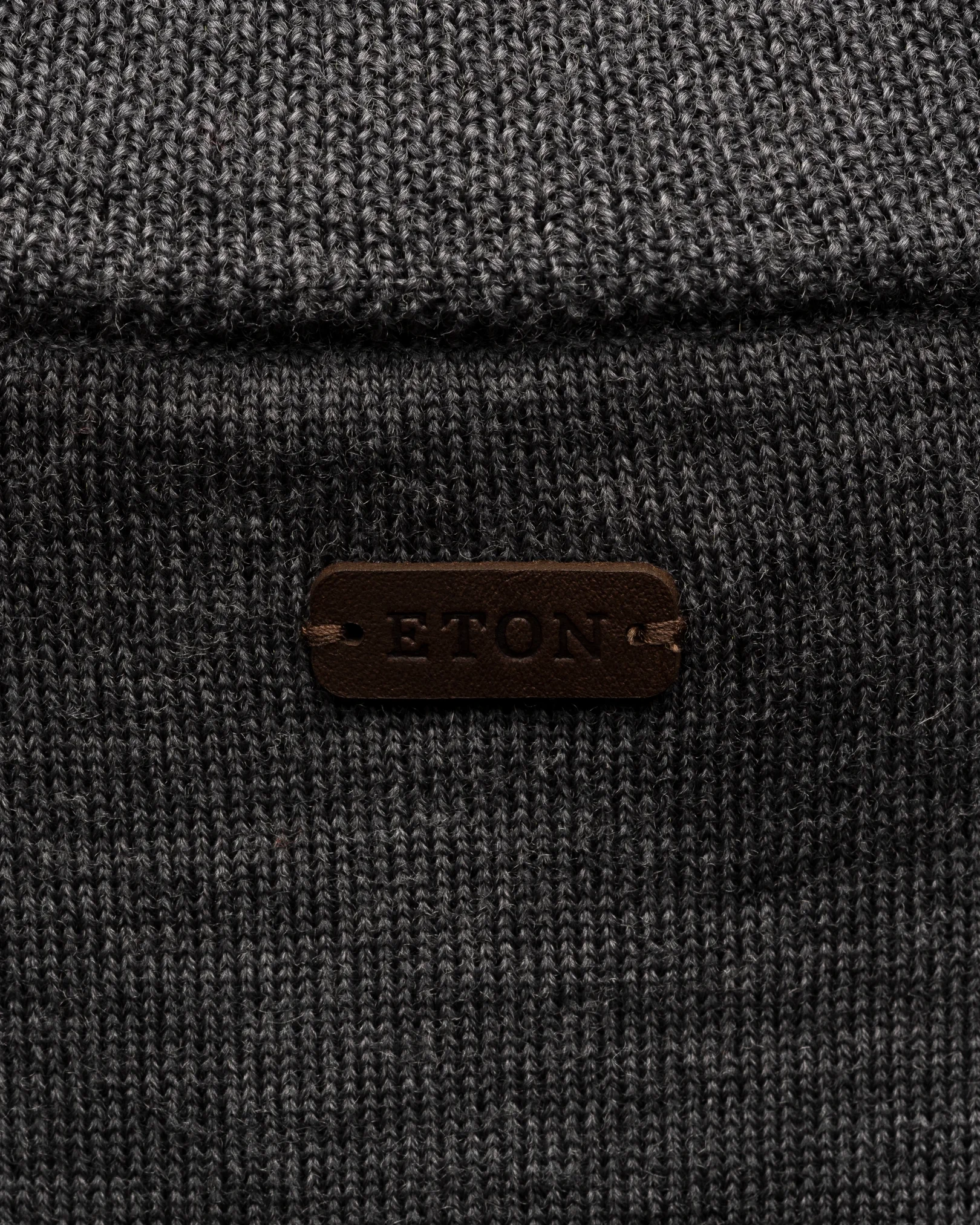 Eton - merino quarter zip knit sweater