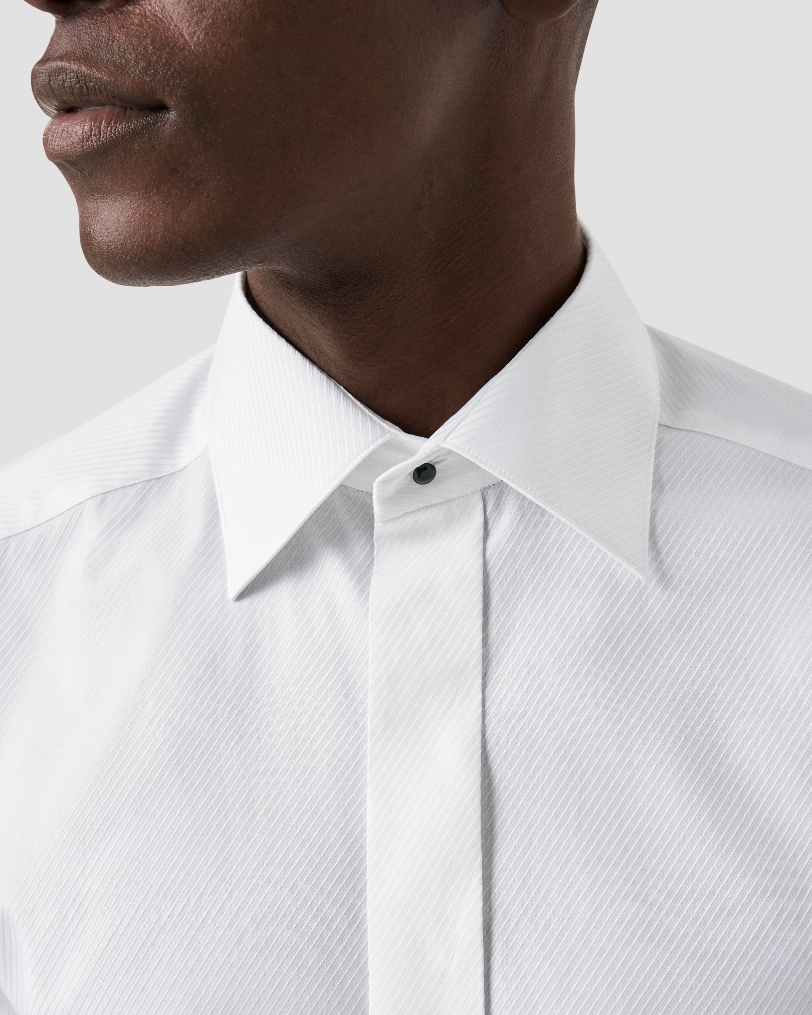 Eton - white dobby moderate cut away