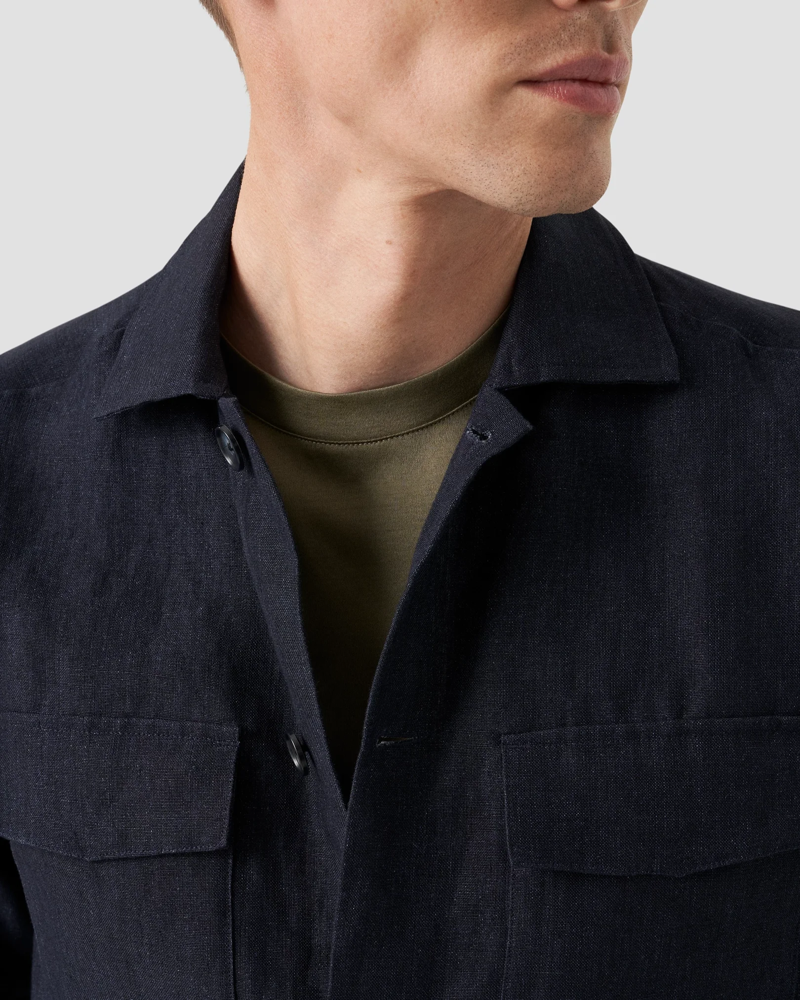 Eton - dark green crew neck short sleeve t shirt
