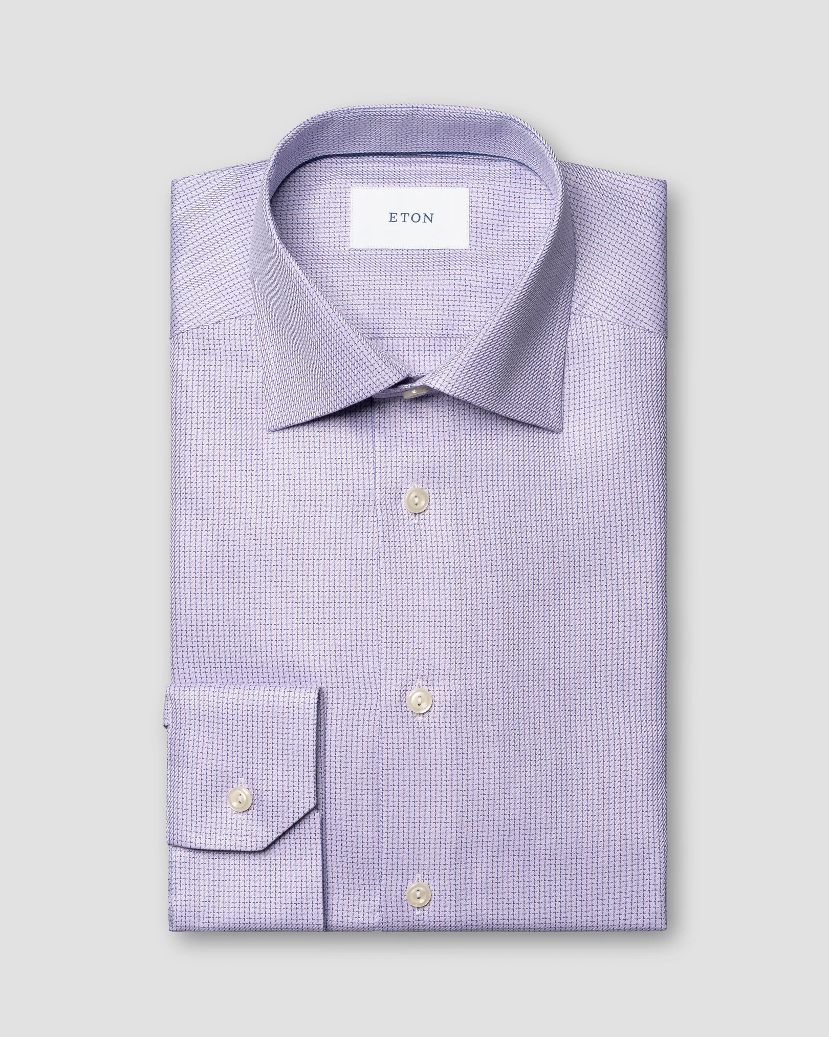 Eton - light purple semi solid signature twill shirt 261