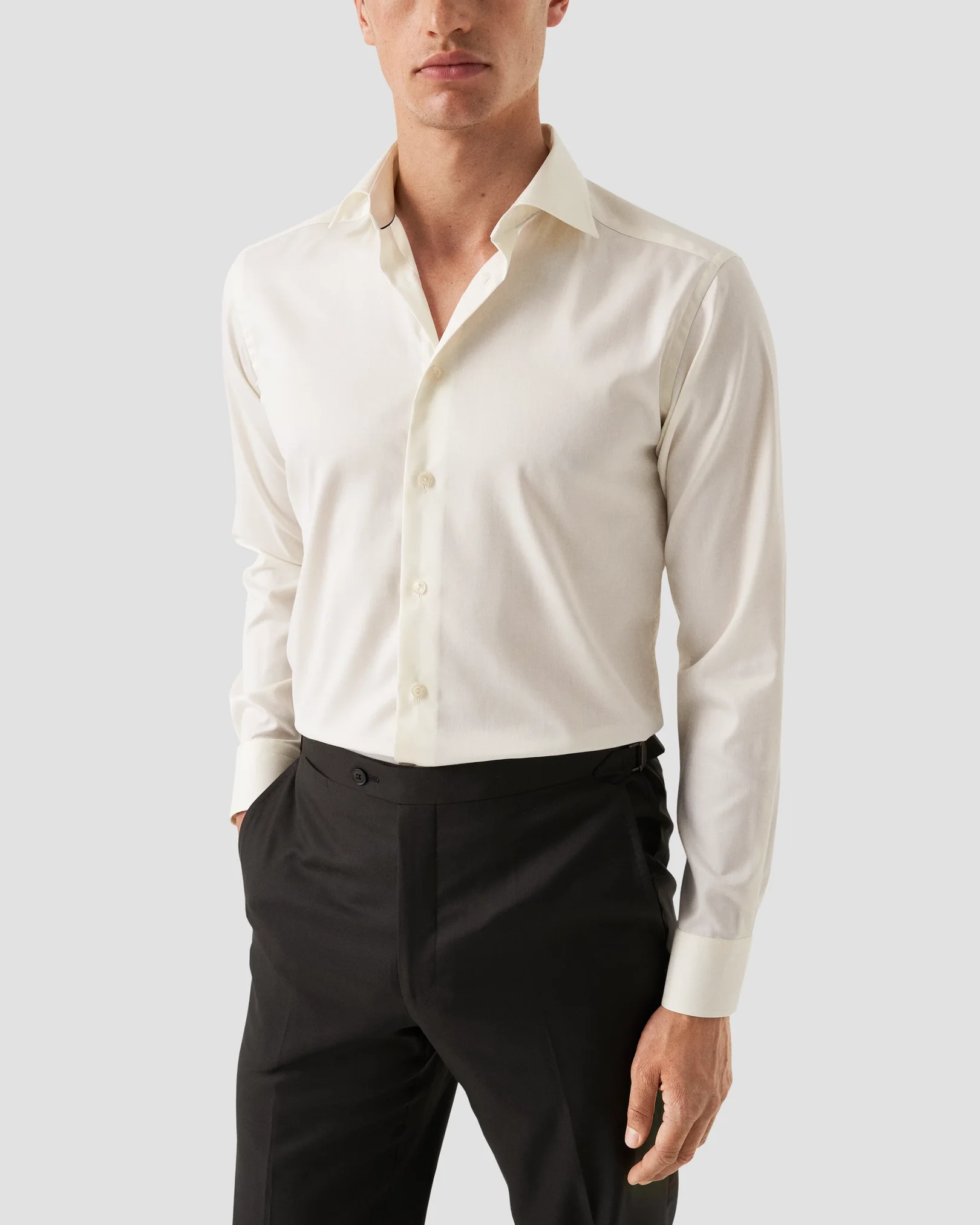 Eton - off white twill shirt