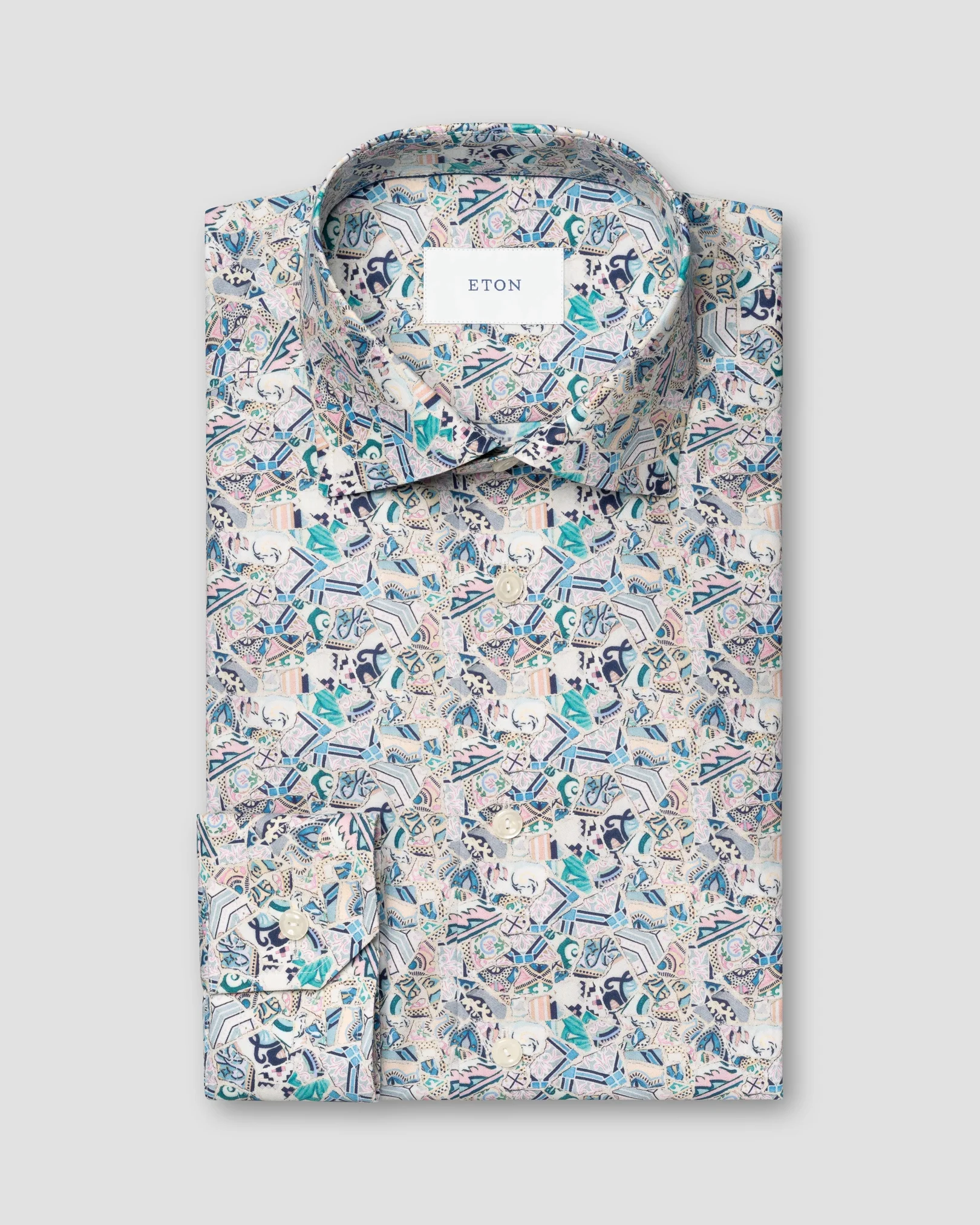 Eton - Chemise en sergé à motif signature