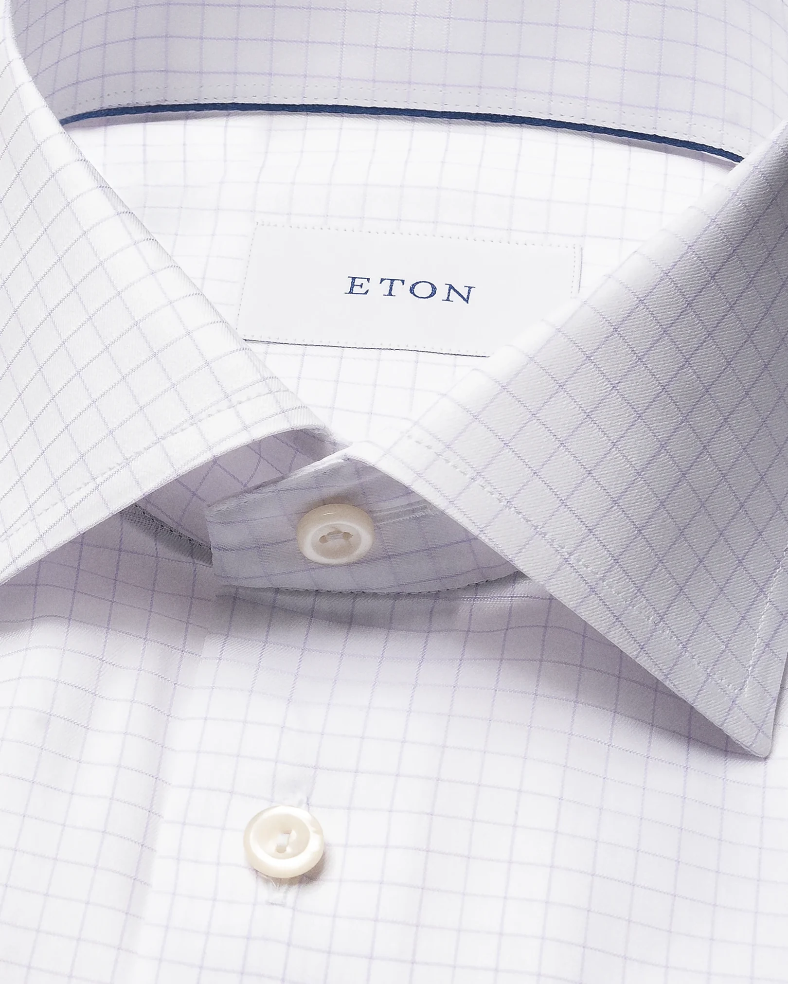 Eton - light purple check signature twill shirt 263