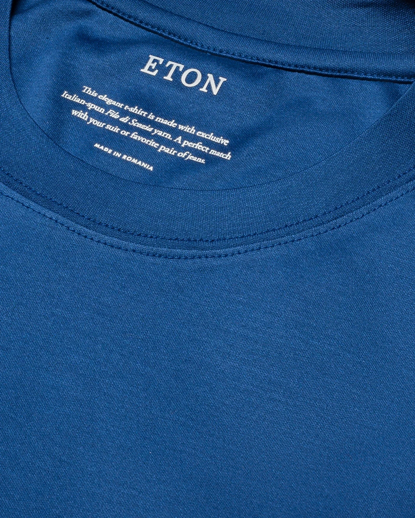 Eton - blue filo di scozia t shirt t shirt short sleeve boxfit t shirt