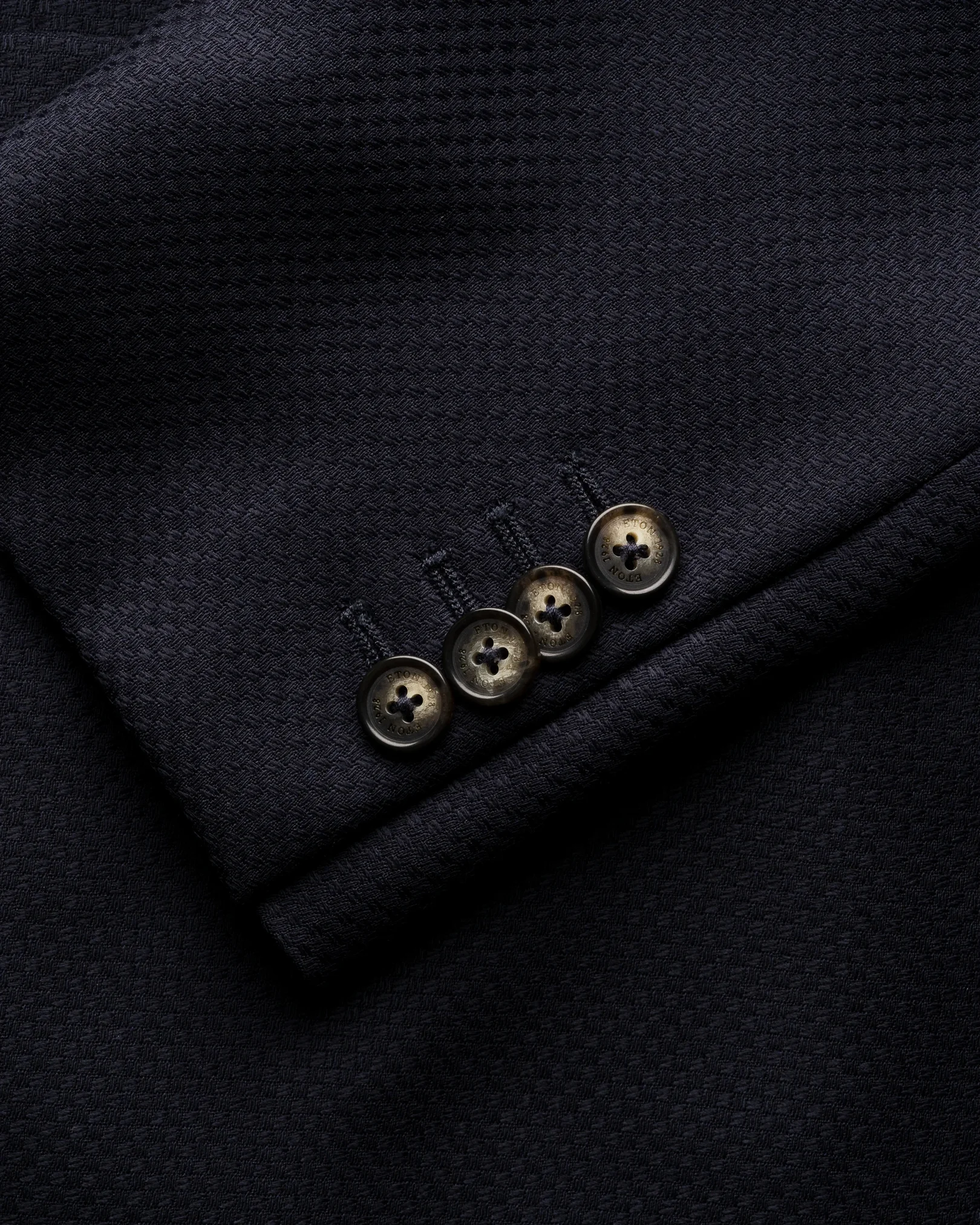 Eton - wool knit soft jacket navy blue wool knit soft jacket