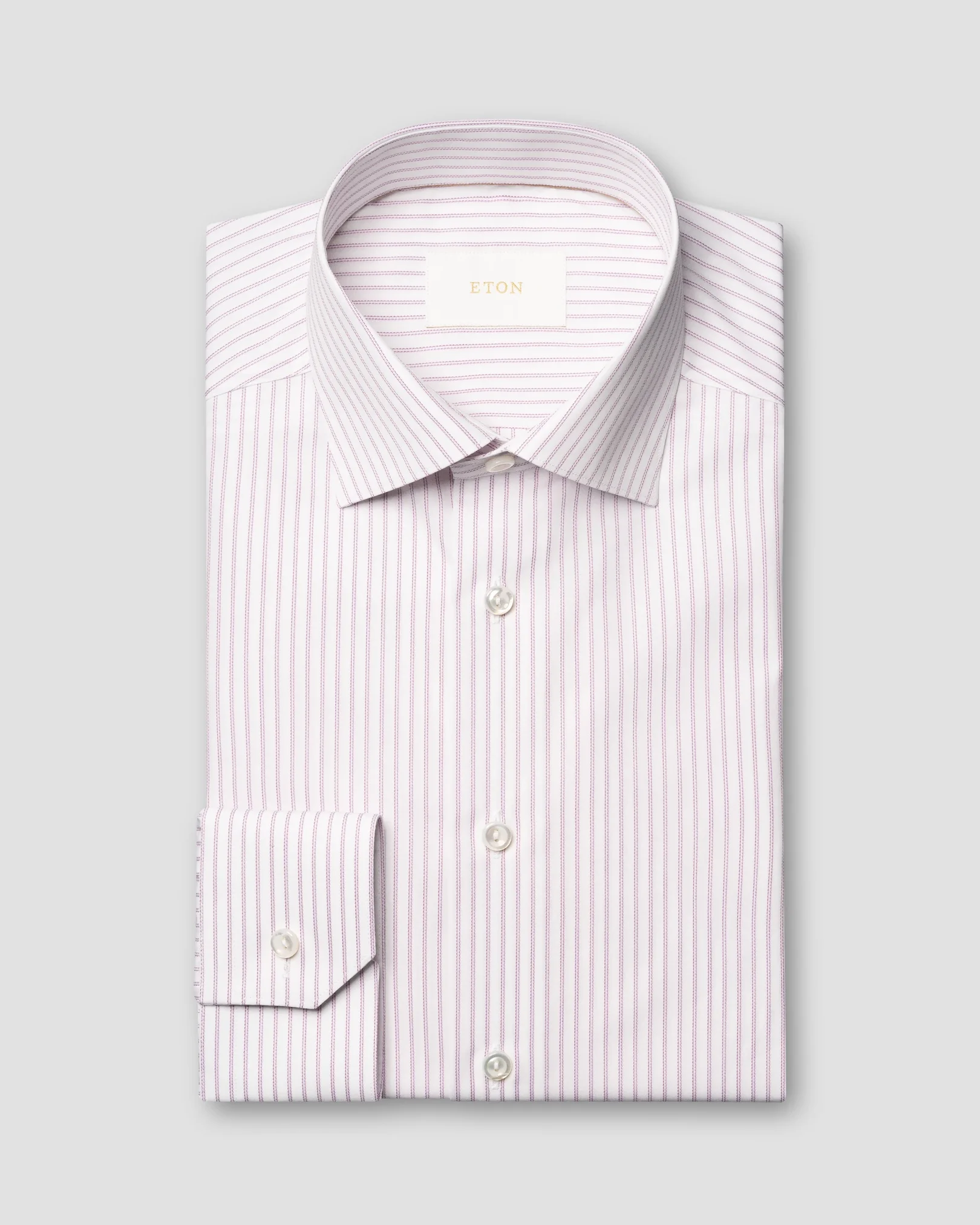 Eton - light purple striped supima 120 shirt cut away single slim