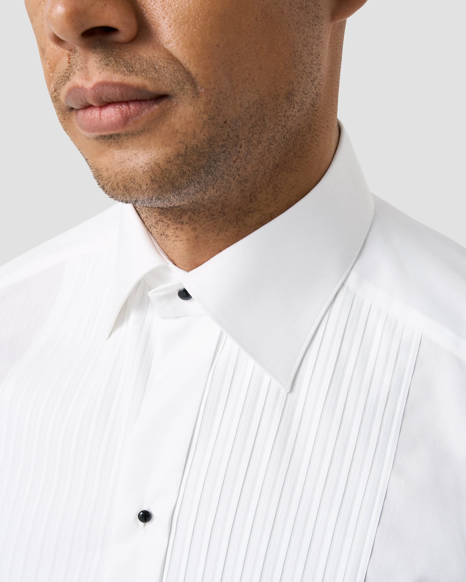 Eton - White Plissé Tuxedo Shirt