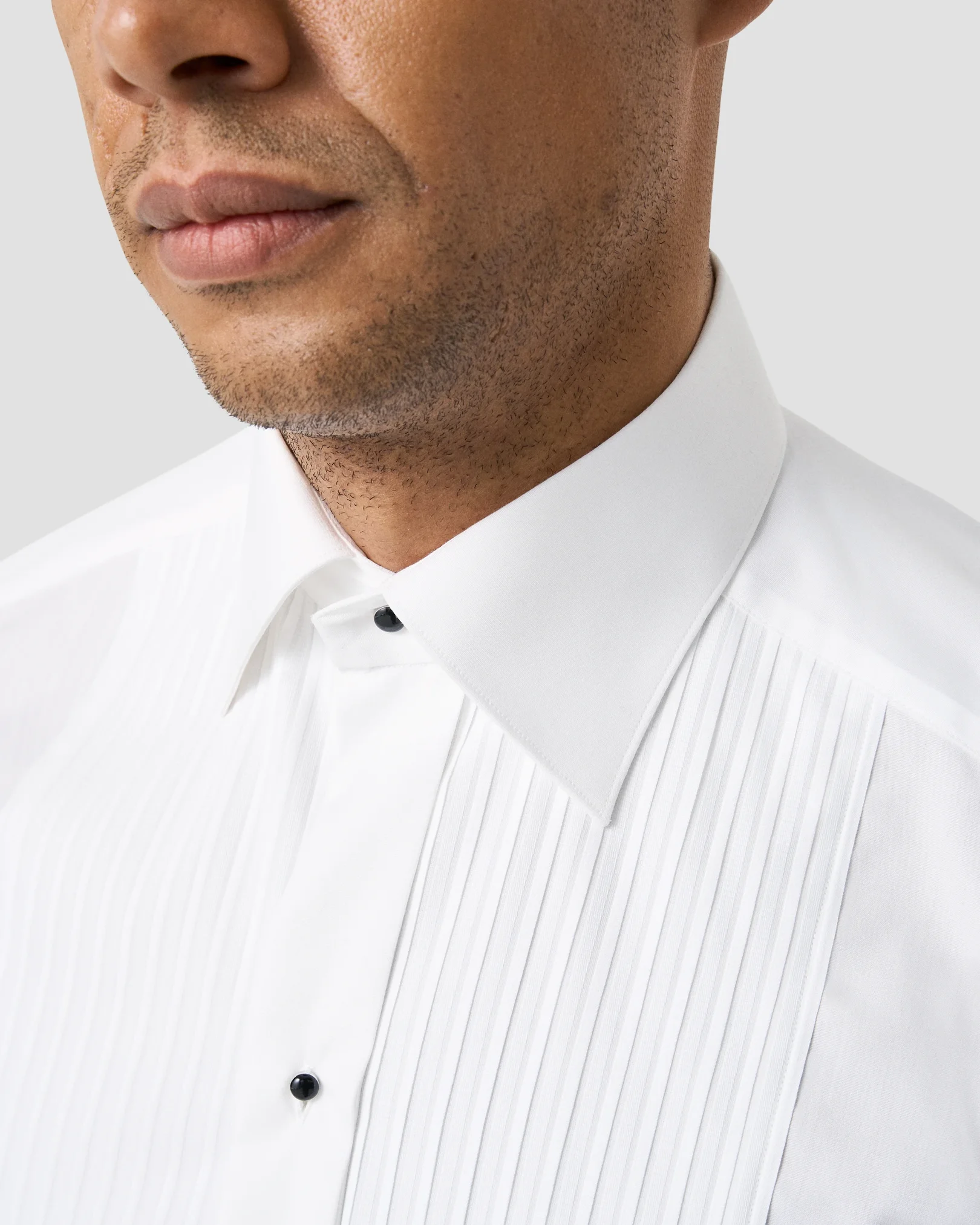 Eton - White Plissé Tuxedo Shirt