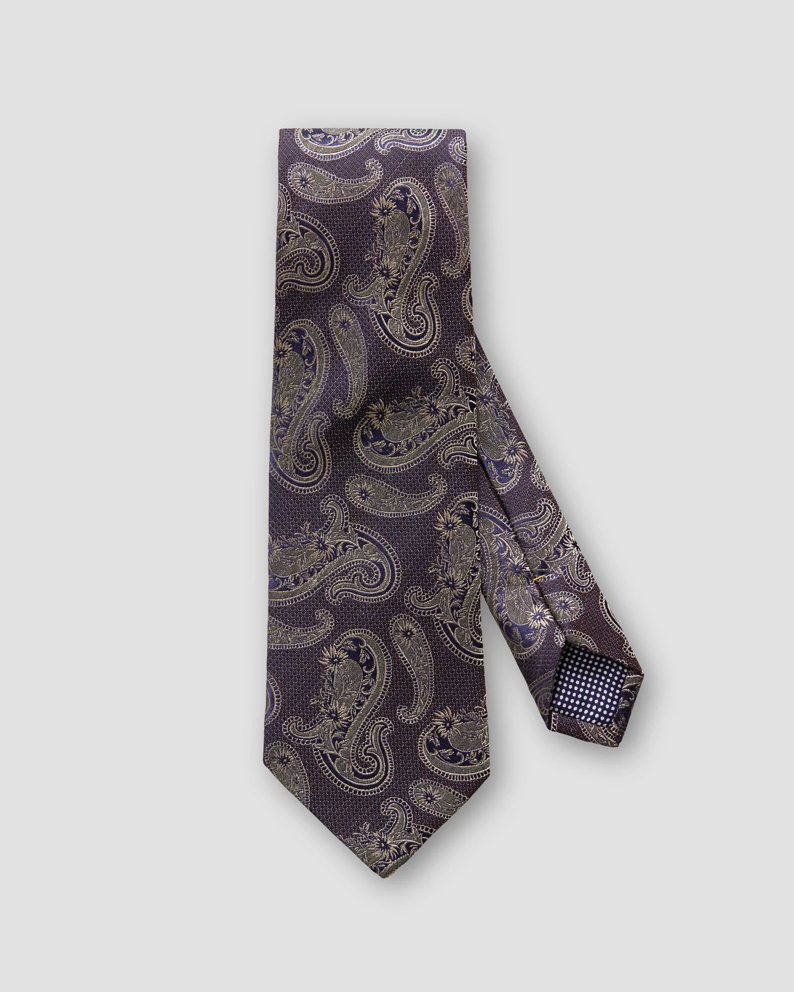 Eton - dark purple paisley print