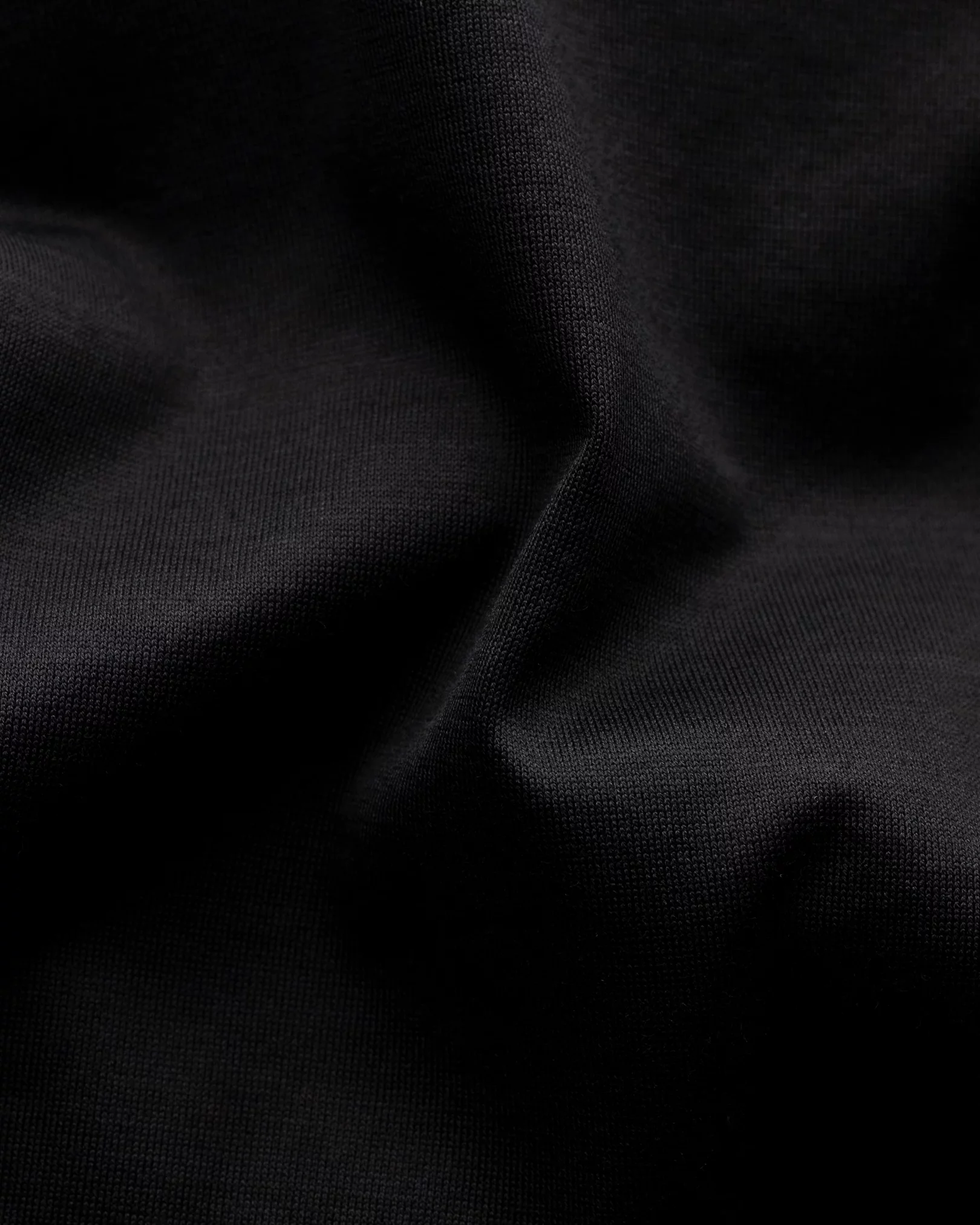 Black Long-Sleeved Jersey Shirt - Eton