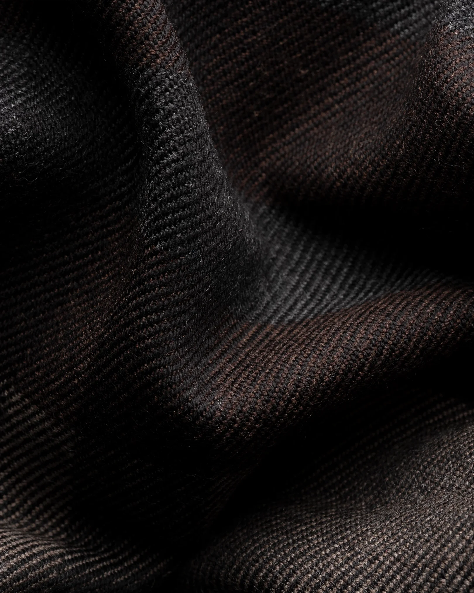 Eton - dark brown plaid merino scarf