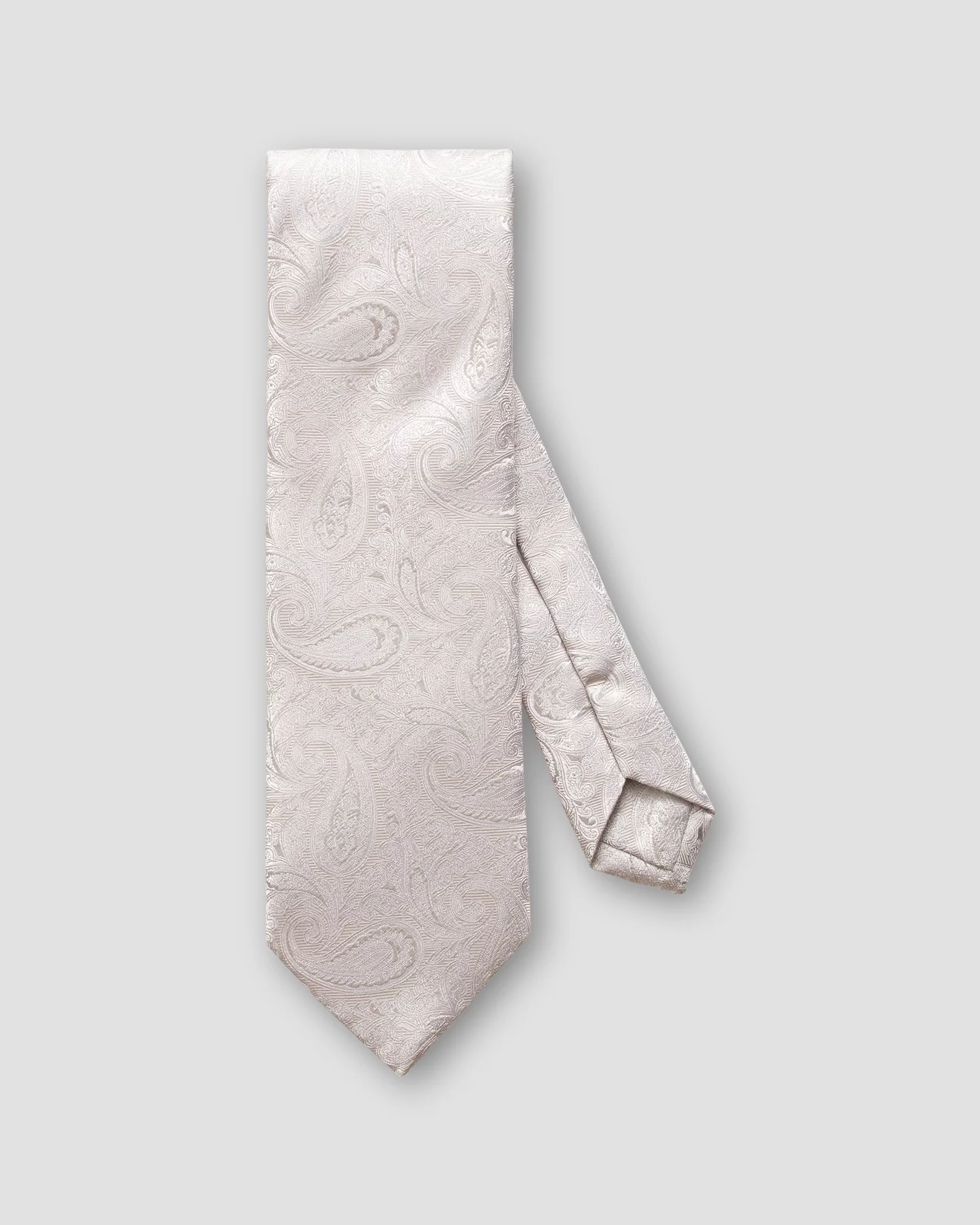 Eton - grey lustrous paisley tie