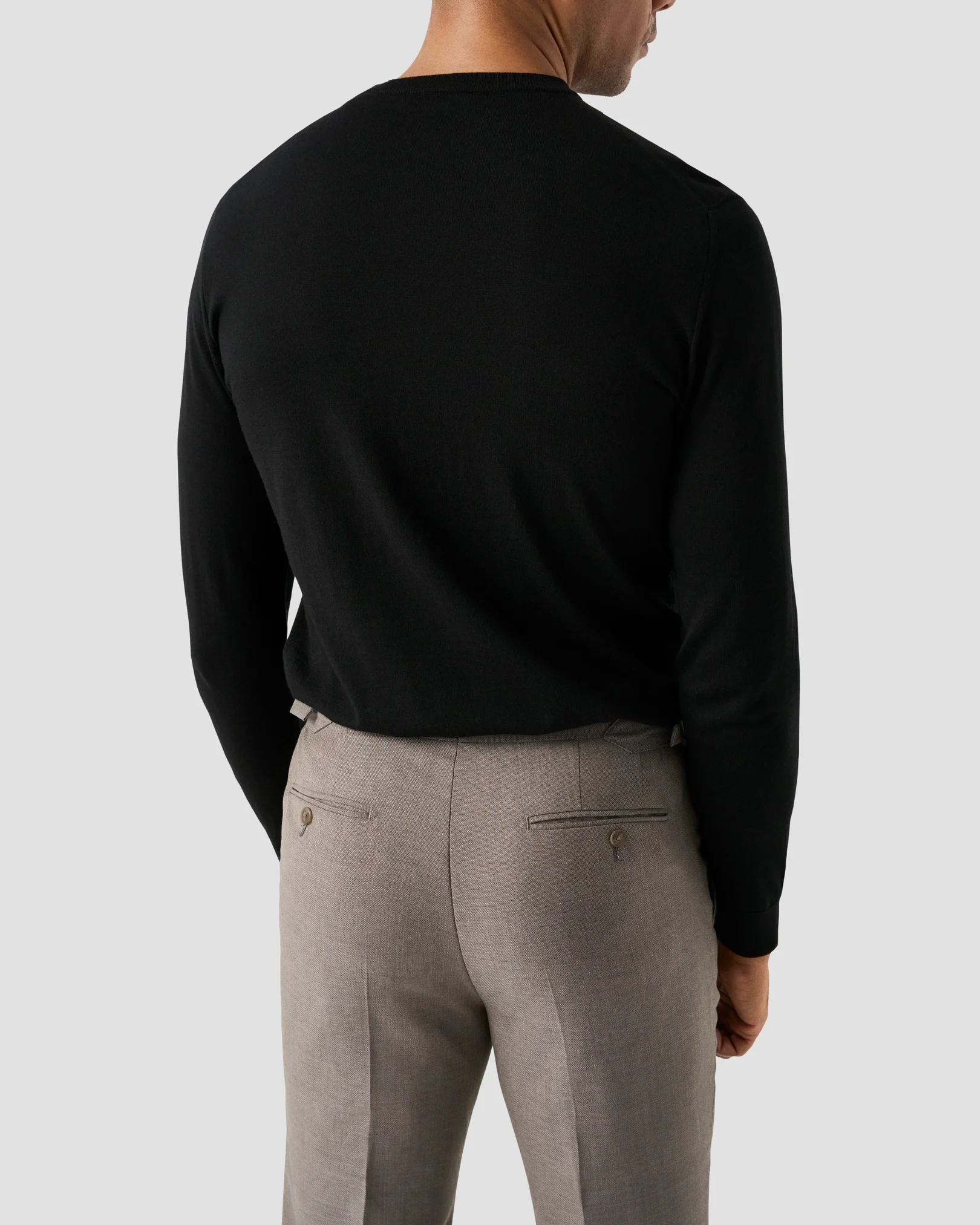 Eton - black knitted merino