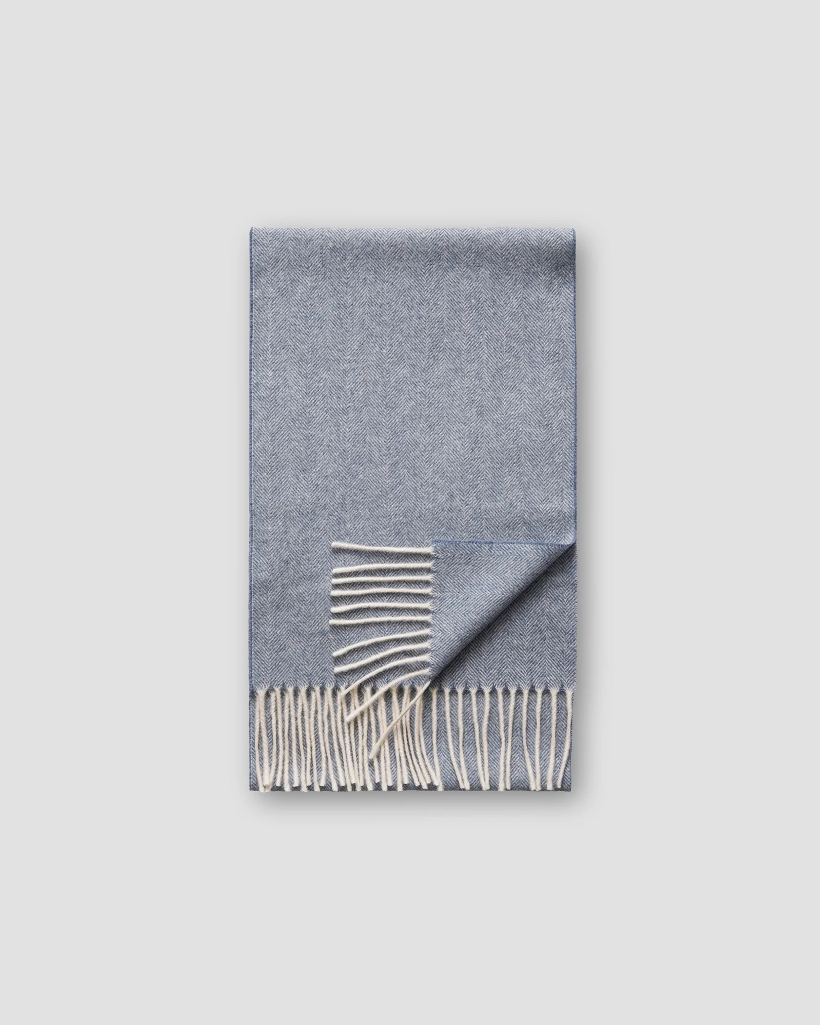 Eton - mid blue wool scarf