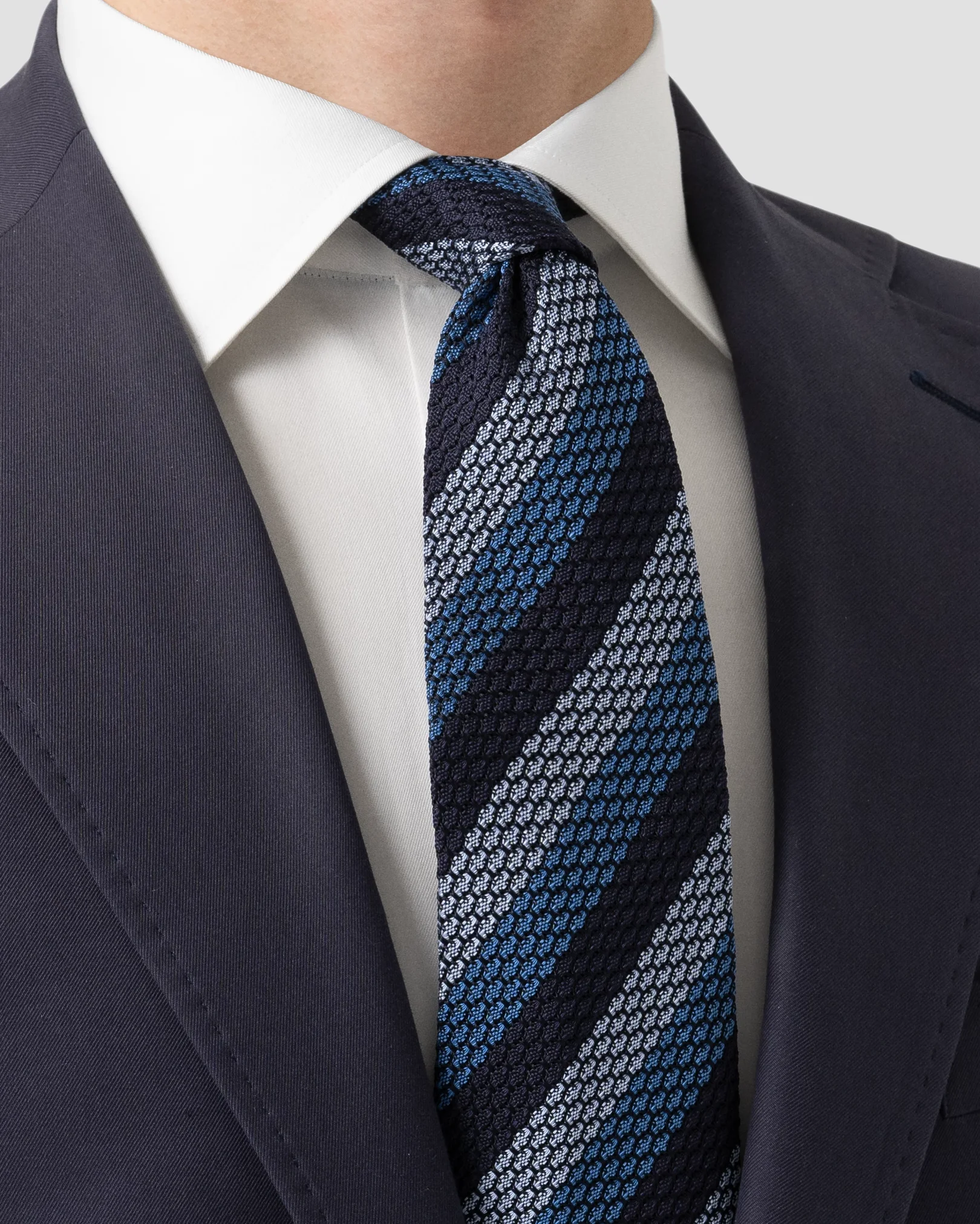 Eton - navy blue como tie