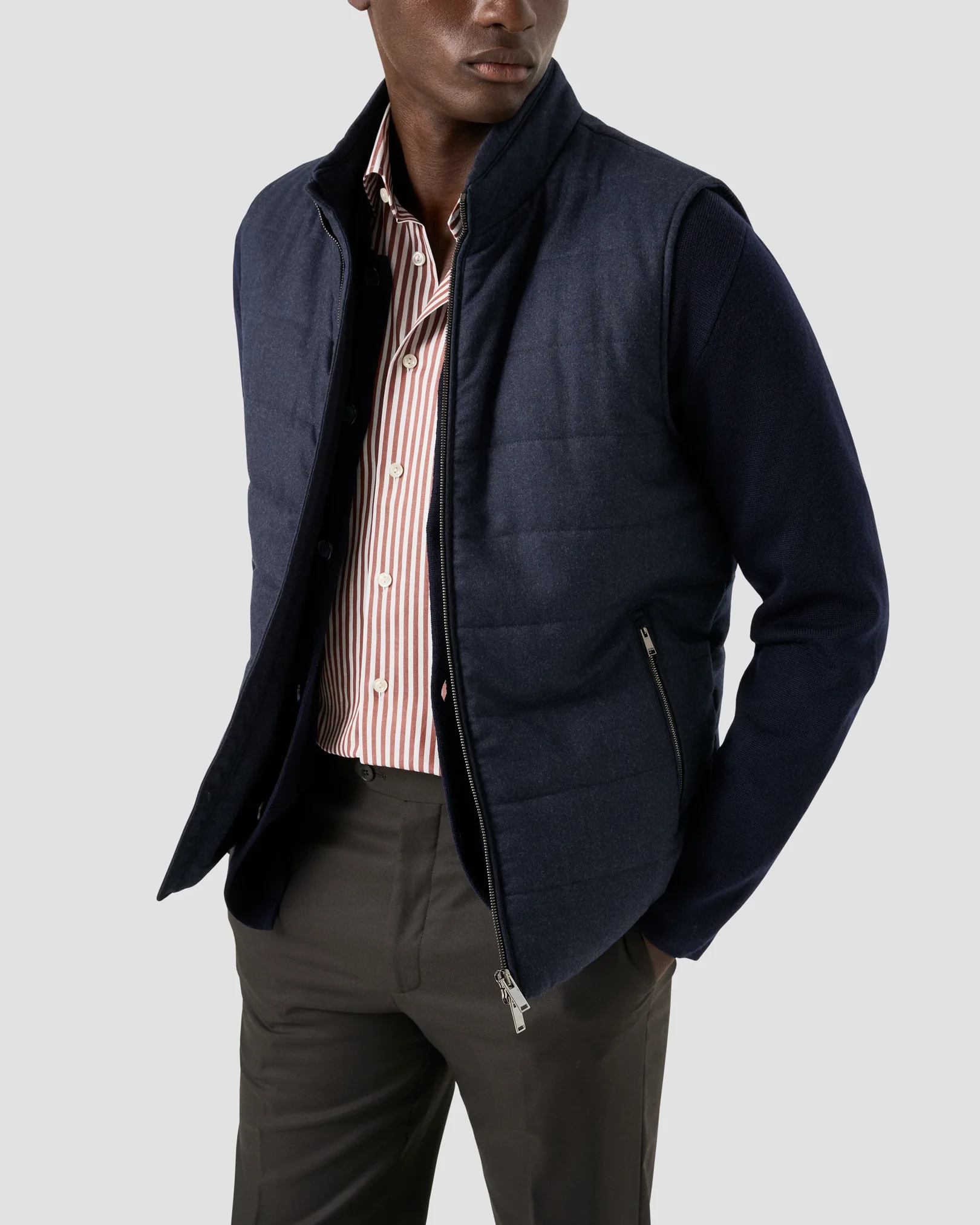 Eton - red bengal striped signature twill shirt