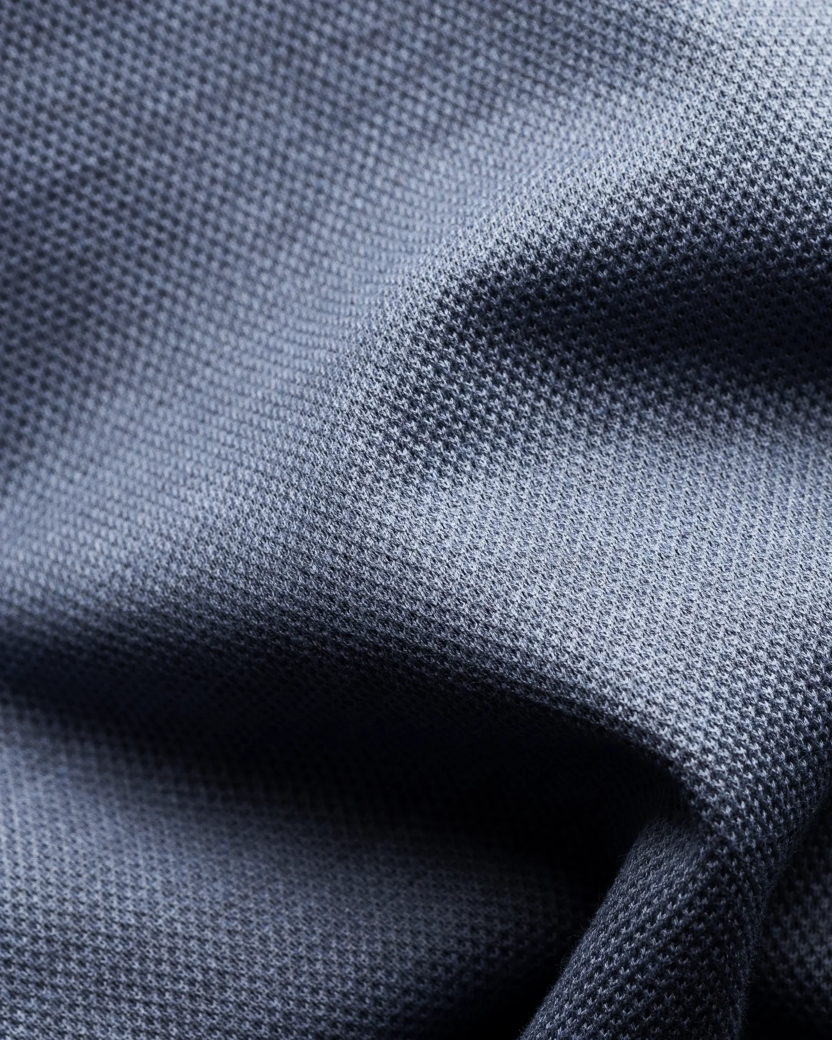 Blue Piqué Shirt — Long Sleeve - Eton
