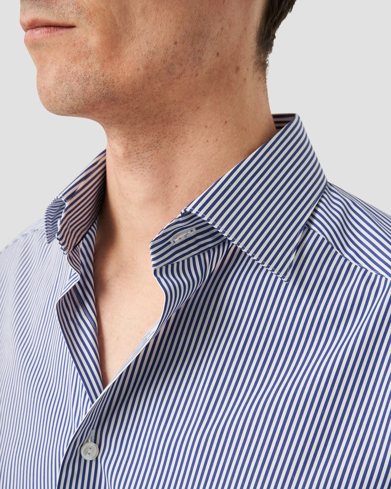 Navy Bengal Striped Elevated Poplin Shirt - Eton