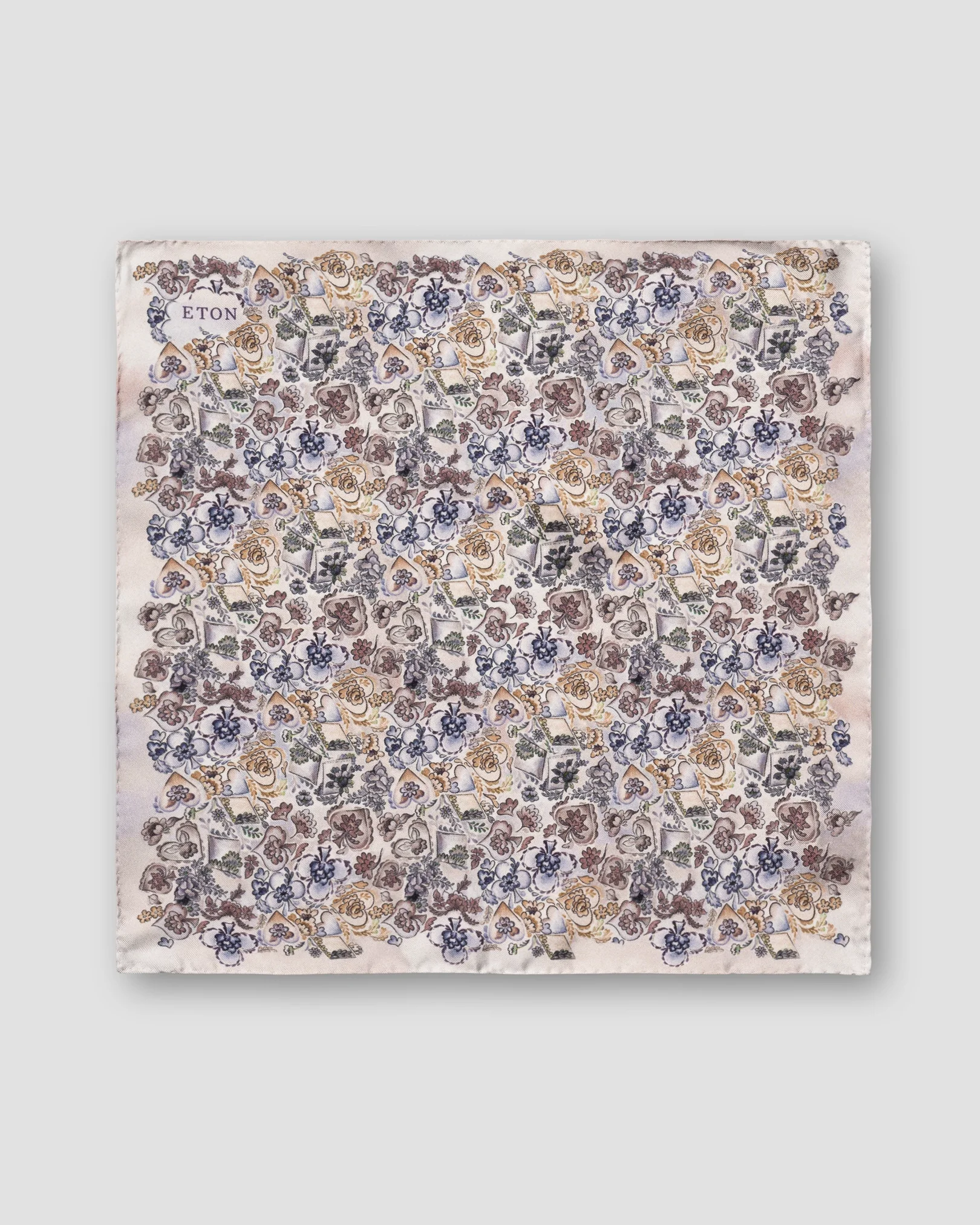 Multi Floral Silk Pocket Square