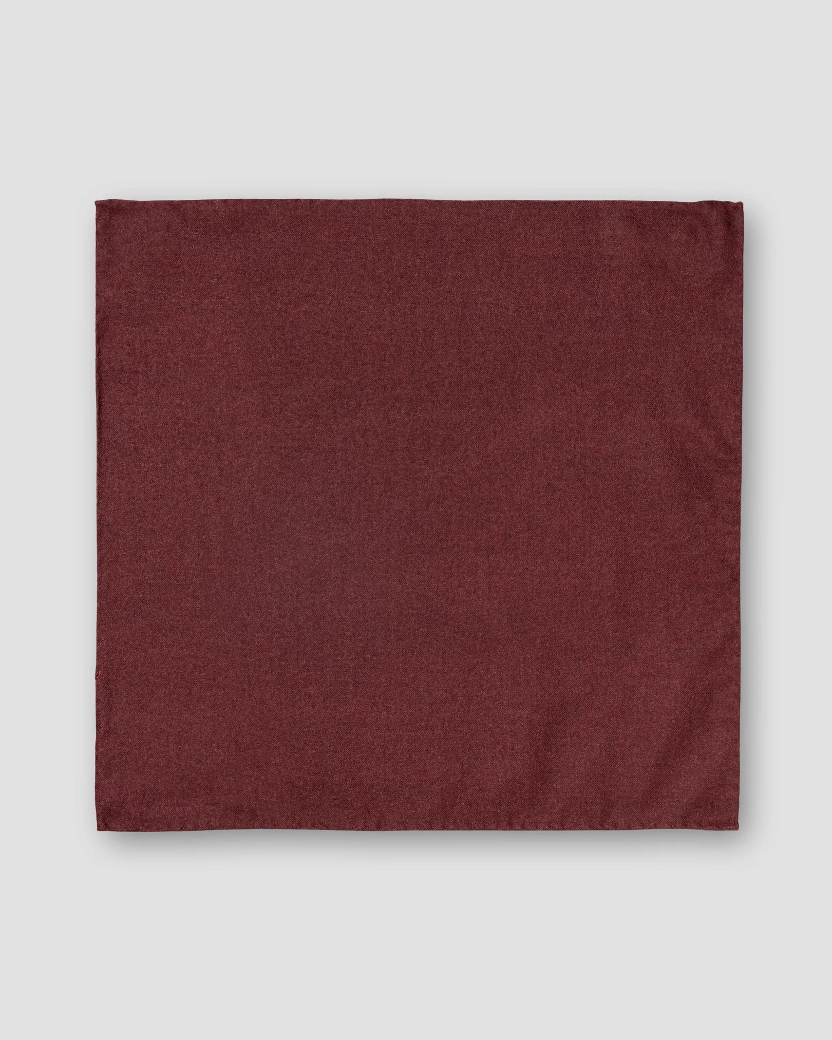 Dark Red Two-Face Printed Wool Pocket Square