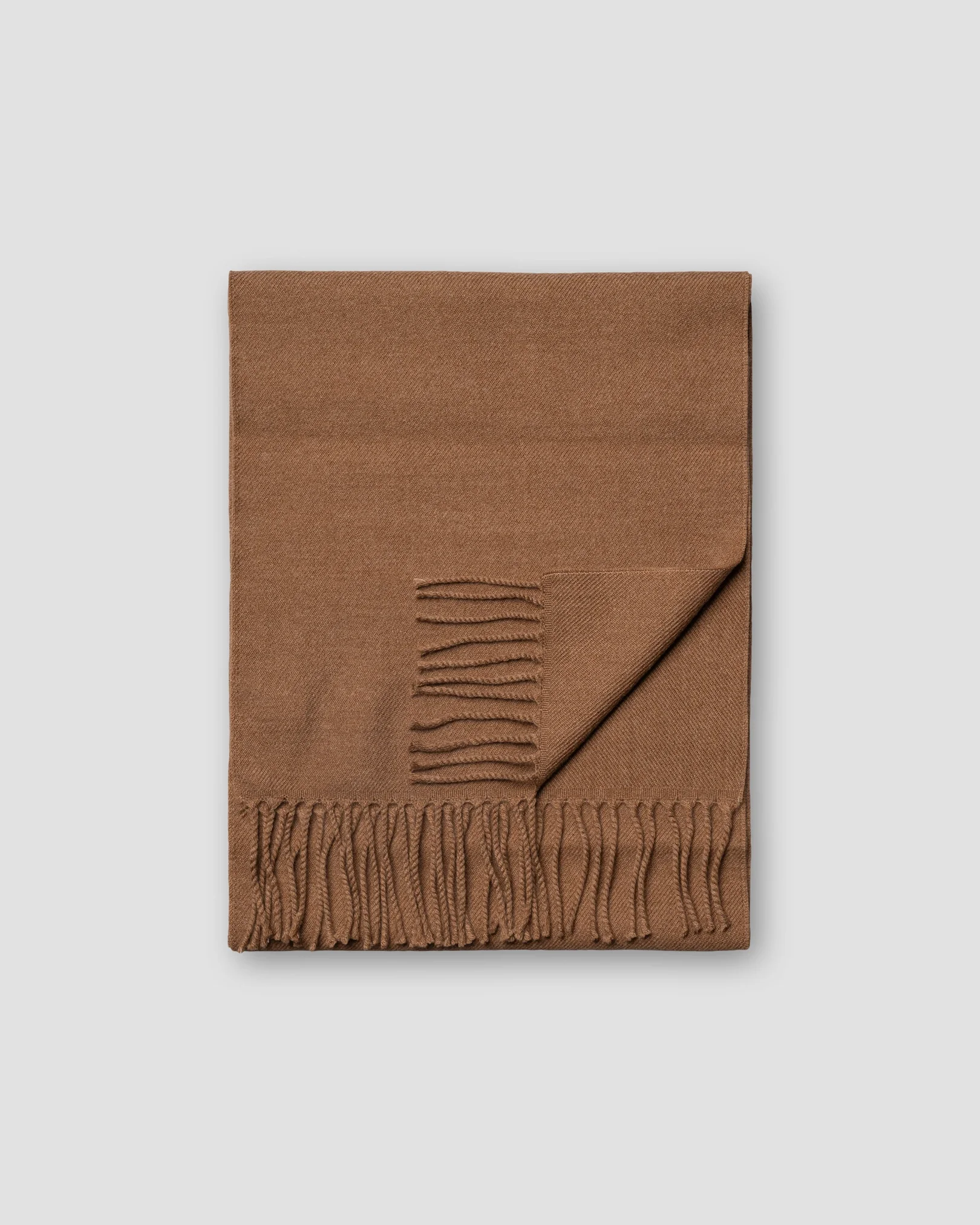 Eton - brown two face merino wool scarf
